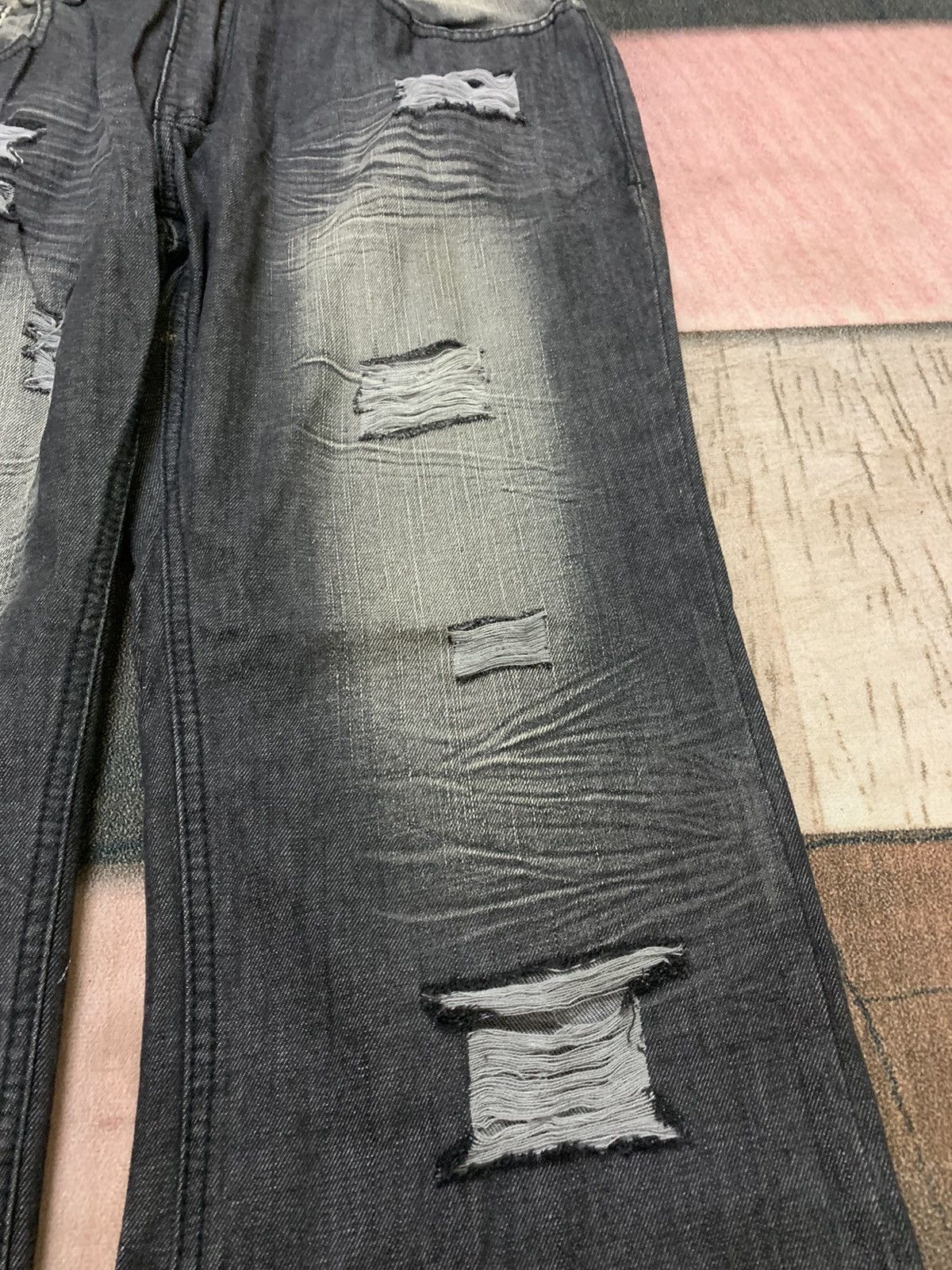 Beauty Beast × If Six Was Nine × Le Grande Bleu (L.G.B.) DISTRESSED FLARE BAGGY jeans punk goth opium style Size US 38 / EU 54 - 9 Thumbnail