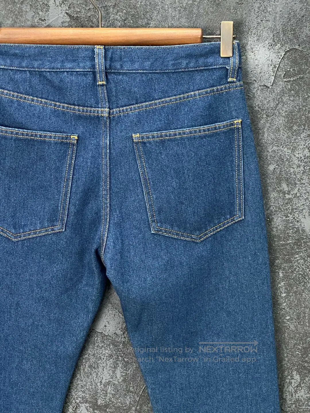 Valentino Blue Embroidered Denim Jeans.