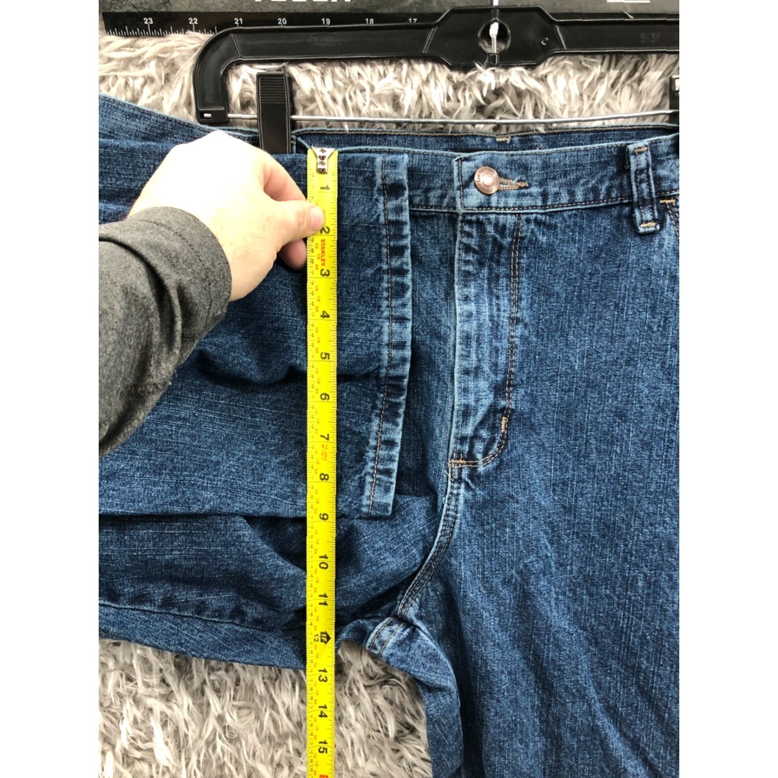 Lee Lee Premium Select Jeans Plus Size 18 Short Womens High Rise Dark Wash Blue Denim Size 40" / US 18 - 4 Thumbnail