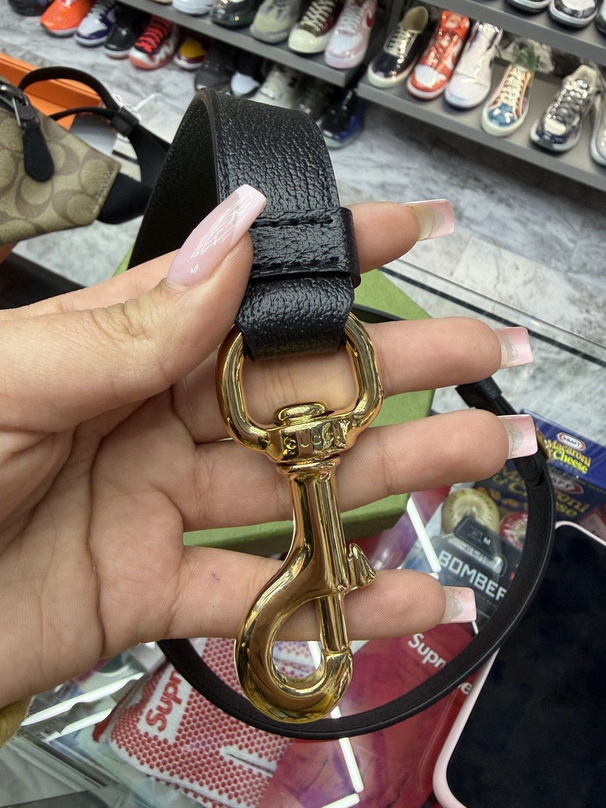 Gucci Gucci Black Leather Leash Size ONE SIZE - 4 Thumbnail