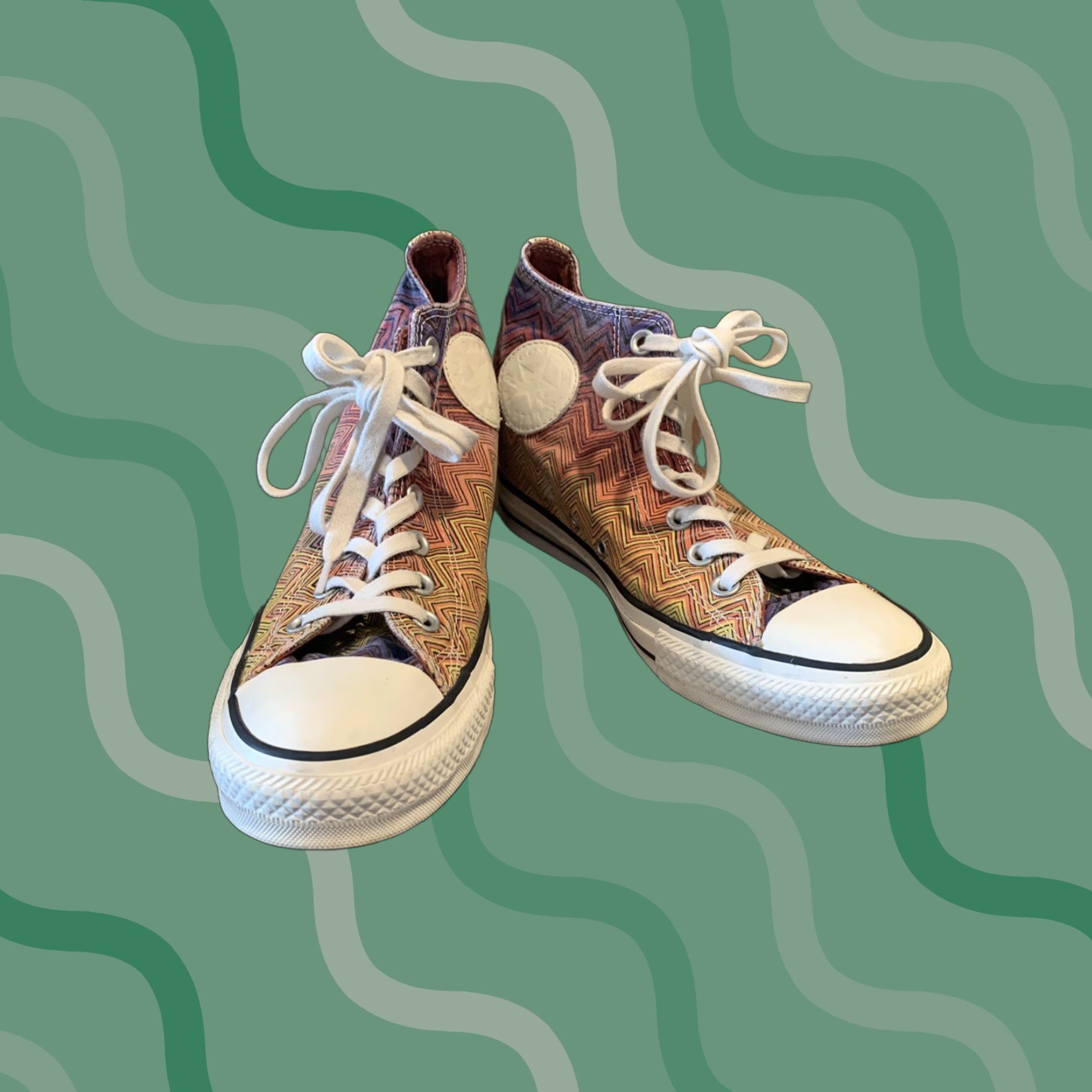 Converse Converse x Missoni Chuck Taylor All Star Lux Mid Hidden Wedge Multicolor Women's 9 Sneaker Size US 9 / IT 39 - 1 Thumbnail