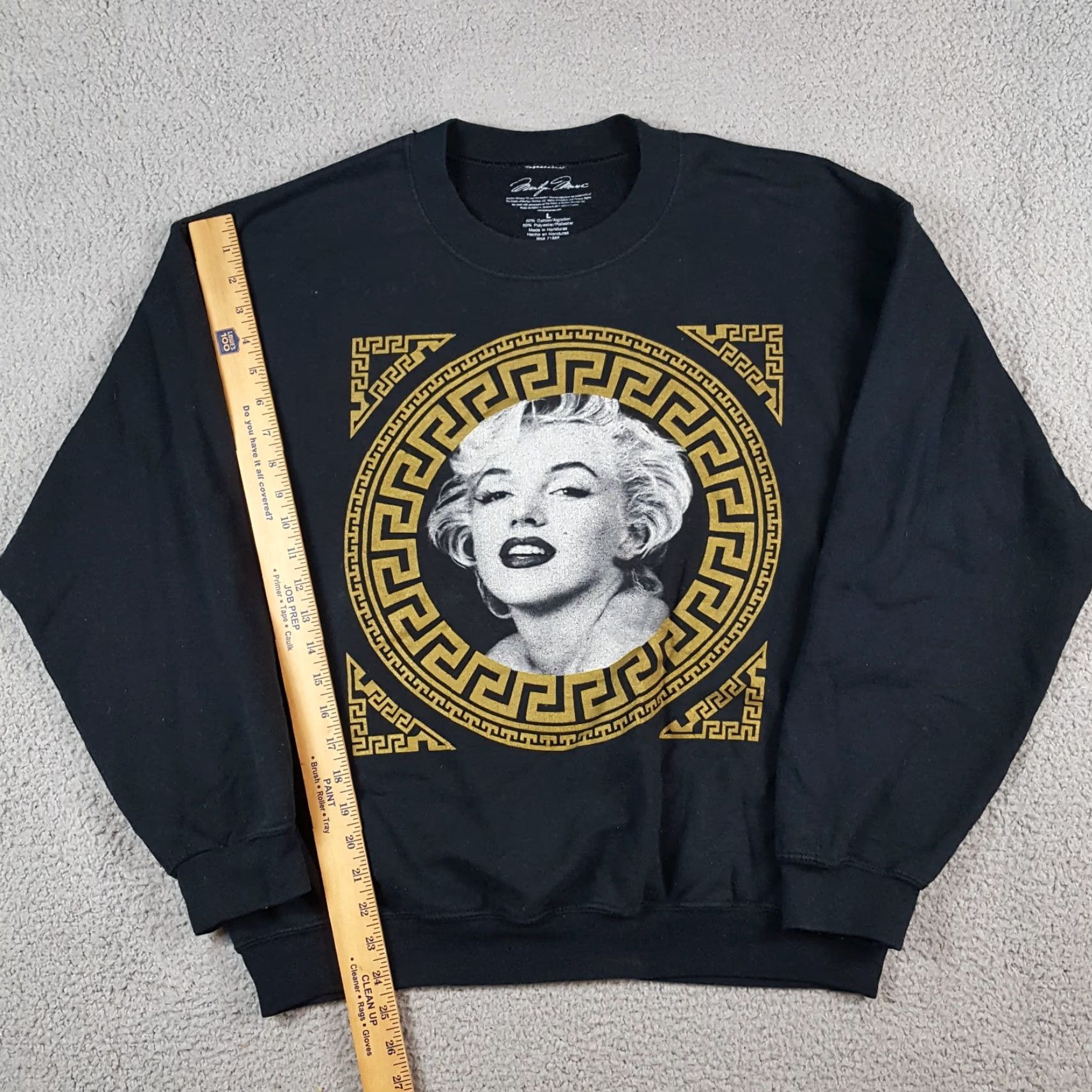 Vintage VINTAGE Marilyn Monroe Aztec Art Movie Star Size L Fleece Pullover Crewneck Sweatshirt Men Black Cotton Polyester Size US L / EU 52-54 / 3 - 7 Thumbnail