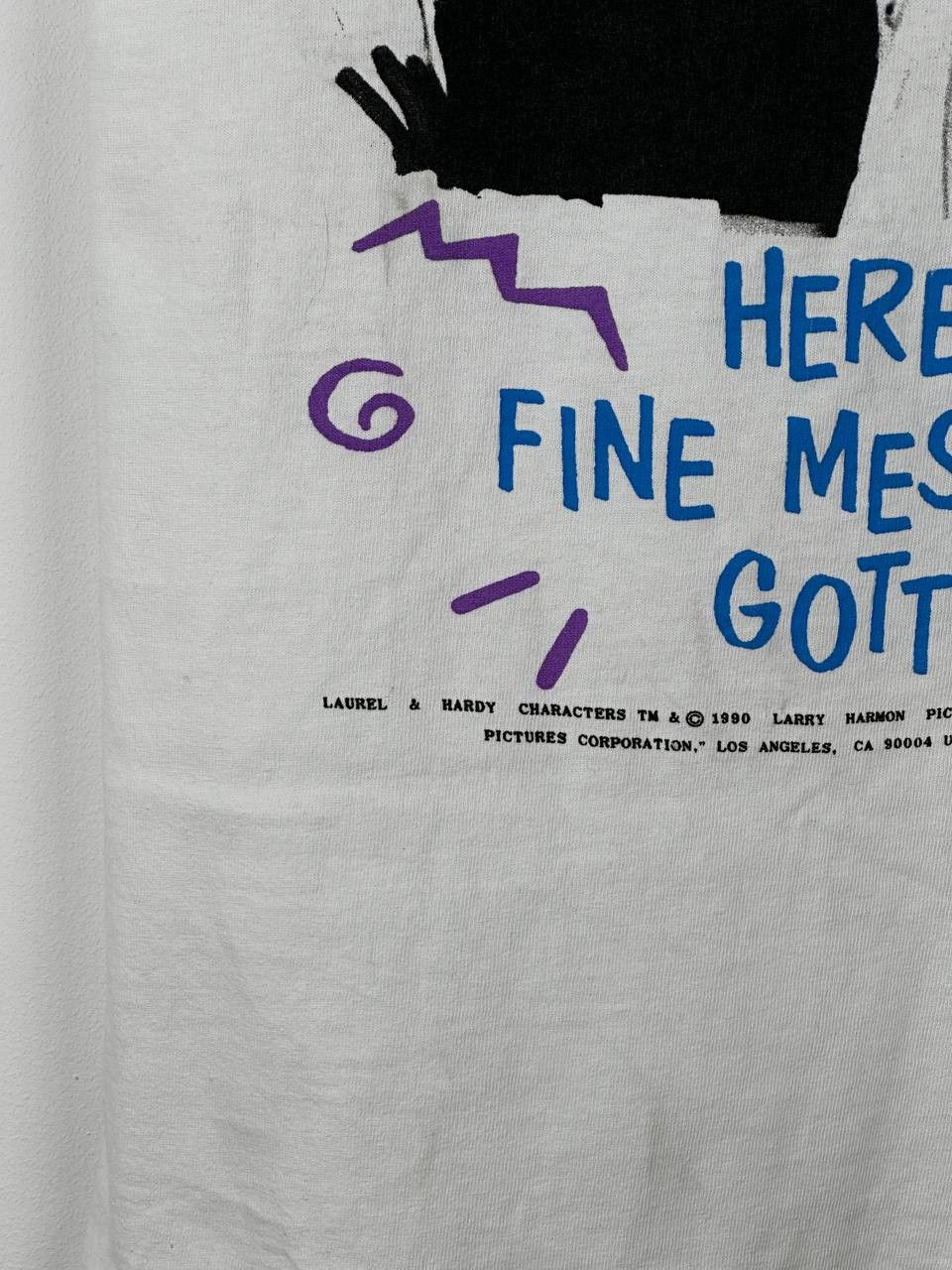 Vintage 90s Laurel & Hardy Another Mess You’ve Gotten Me Into Tee Size US L / EU 52-54 / 3 - 5 Thumbnail