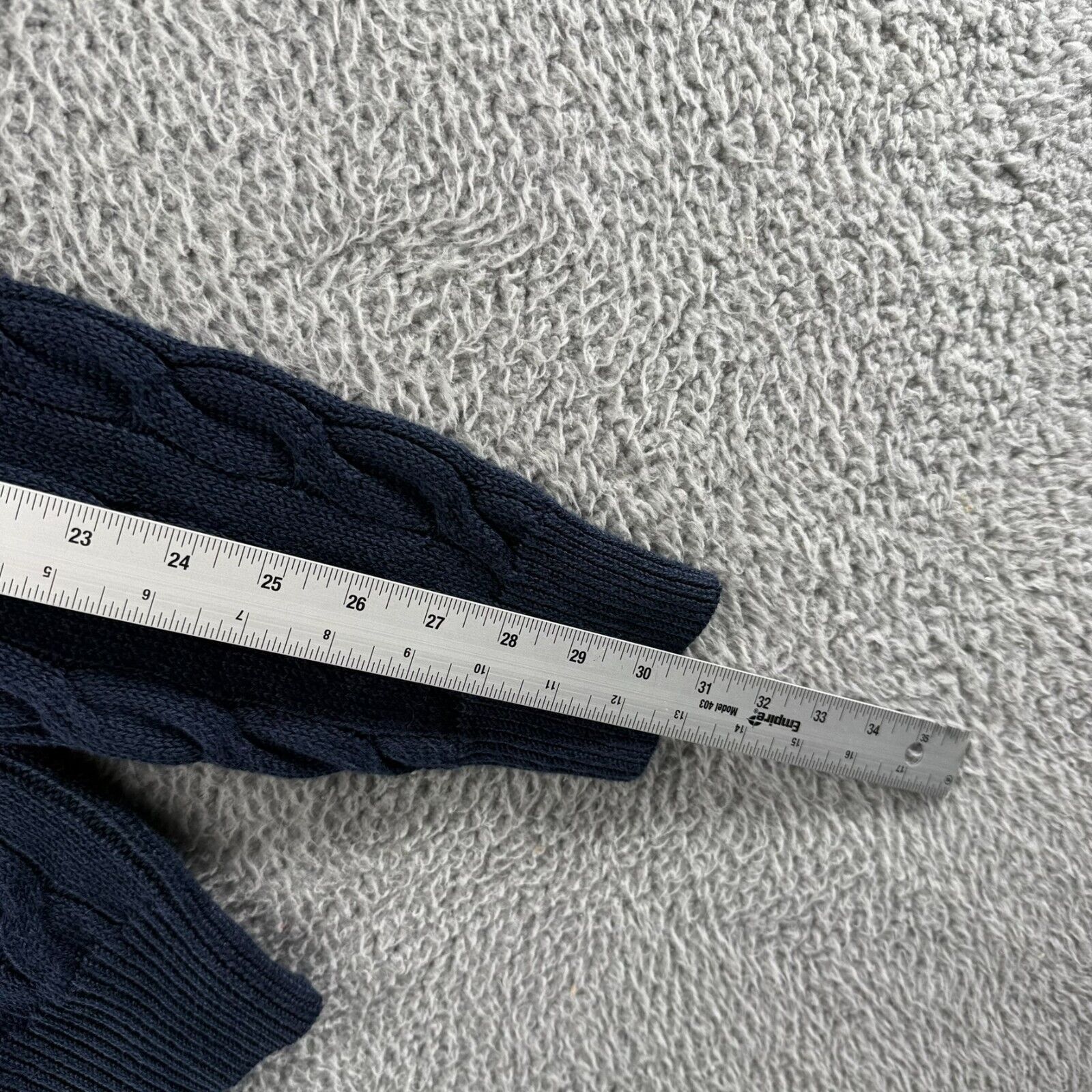 J.Crew J Crew Sweater Mens Large Blue Chunky Cable Knit Linen NEW Size US L / EU 52-54 / 3 - 7 Thumbnail