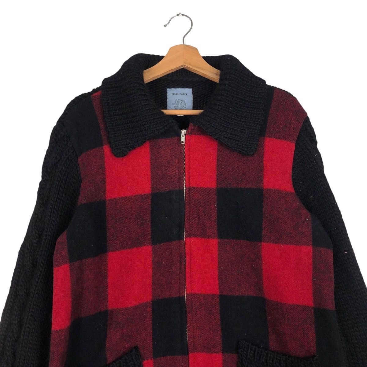 Japanese Brand Zipper Bomber Jacket DoubleShock Tartan Design Size US M / EU 48-50 / 2 - 4 Thumbnail