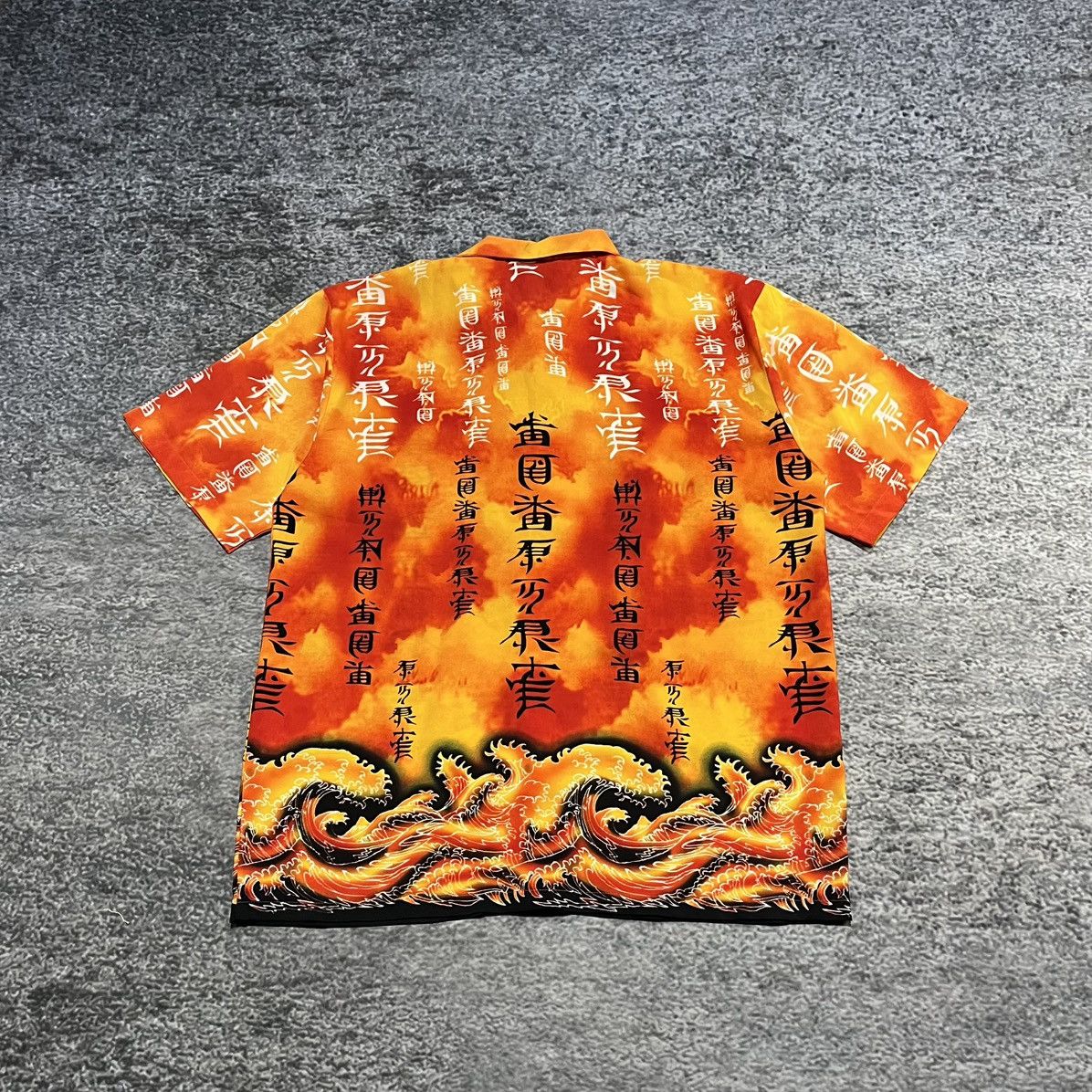 JNCO VINTAGE Y2K ODO FLAMES TRIBAL GRUNGE SKATER BUTTON UP SHIRT Size US XL / EU 56 / 4 - 2 Thumbnail
