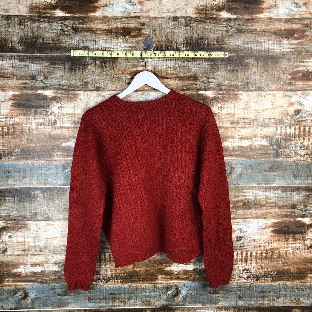 Homespun Knitwear × Japanese Brand Japanese Brand plain Red Knitwear #A1354 Size M / US 6-8 / IT 42-44 - 10 Thumbnail