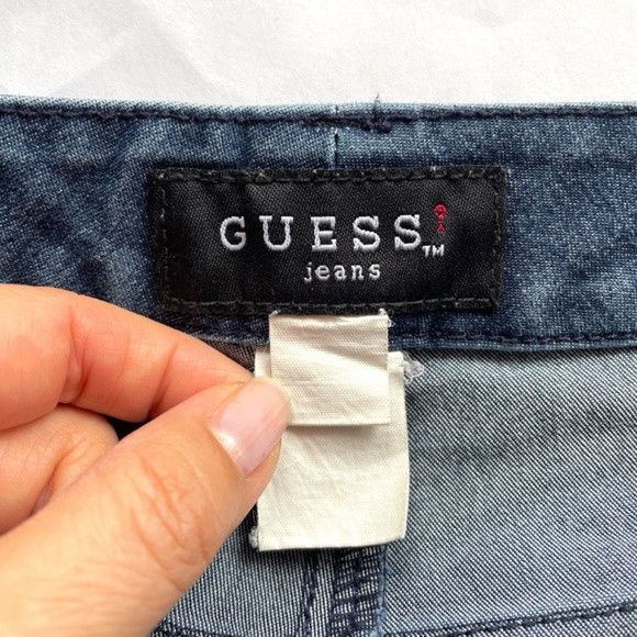 Guess Y2K Guess Bootcut Cropped Jeans w/ Faux Fur Trim - 28" Size 28" / US 6 / IT 42 - 7 Thumbnail