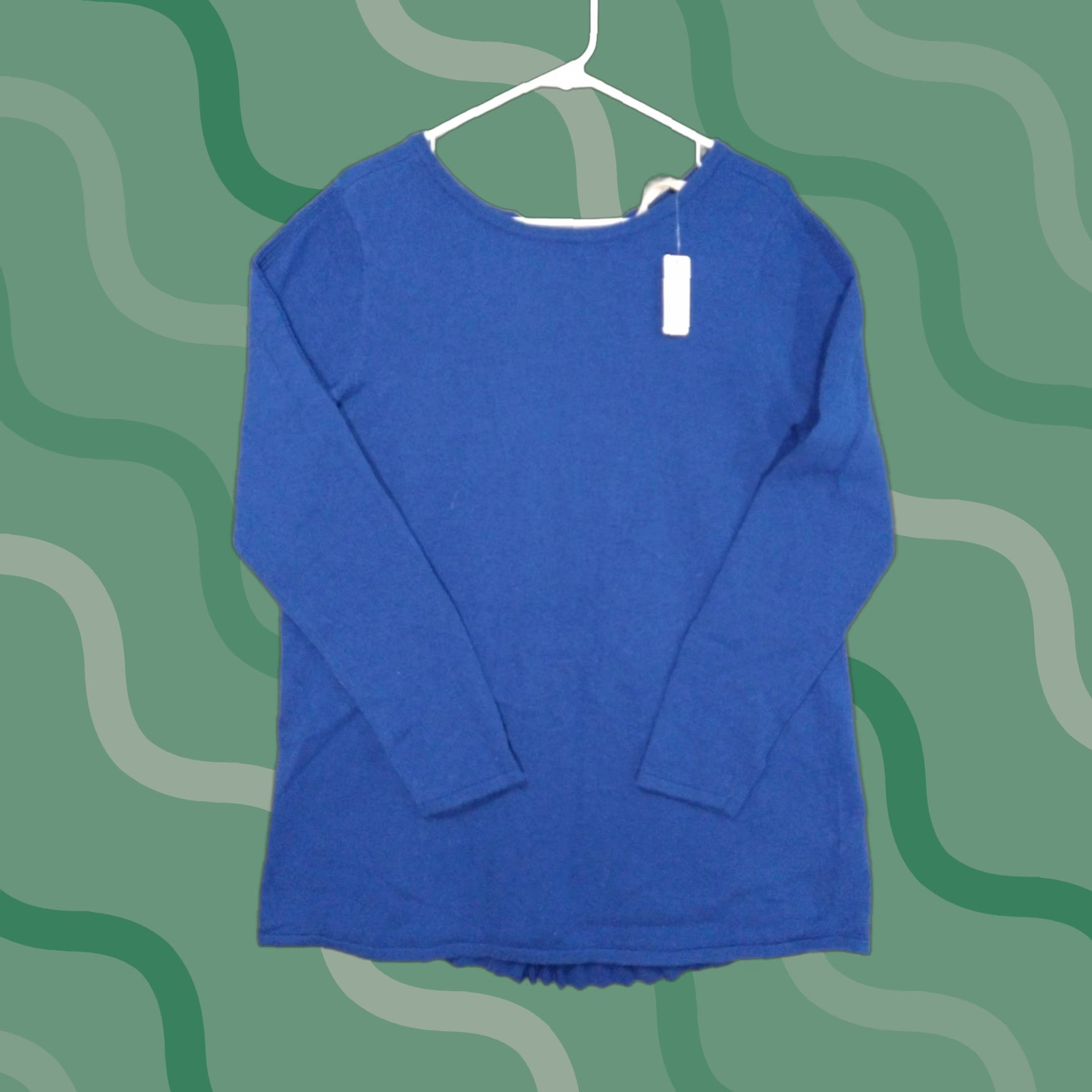 Soft Surroundings Soft Surroundings Sweater Womens Large Blue Wool Blend Pullover Size L / US 10 / IT 46 - 1 Thumbnail