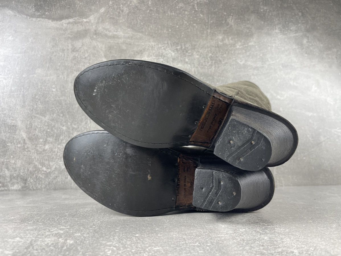 Fiorentini + Baker Fiorentini + Baker Distressed Suede Mid Calf Wedge Boots Size US 7 / IT 37 - 7 Thumbnail