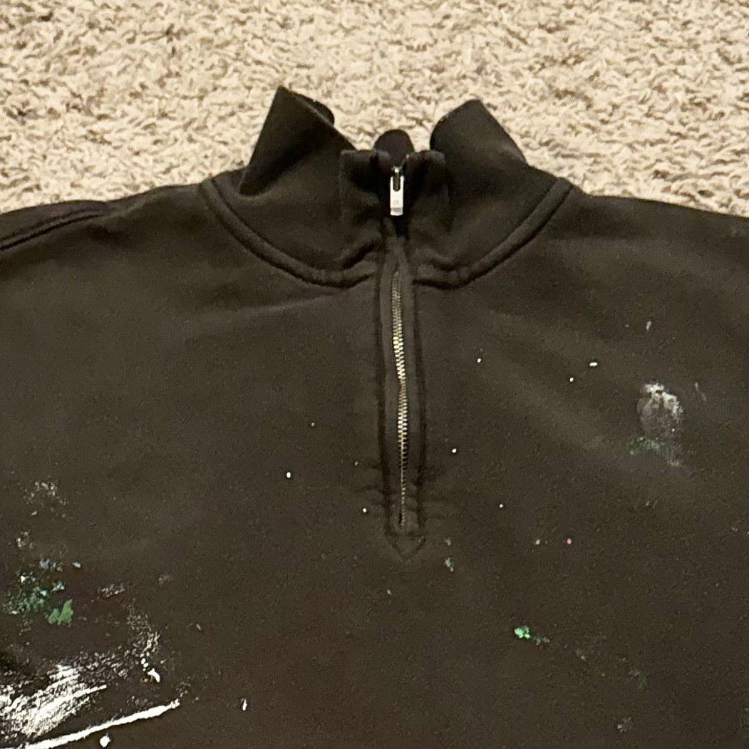 Calvin Klein × Vintage VINTAGE CALVIN KLEIN BLACK FADE PAINT SPLATTER QUARTER ZIP Size US M / EU 48-50 / 2 - 8 Thumbnail