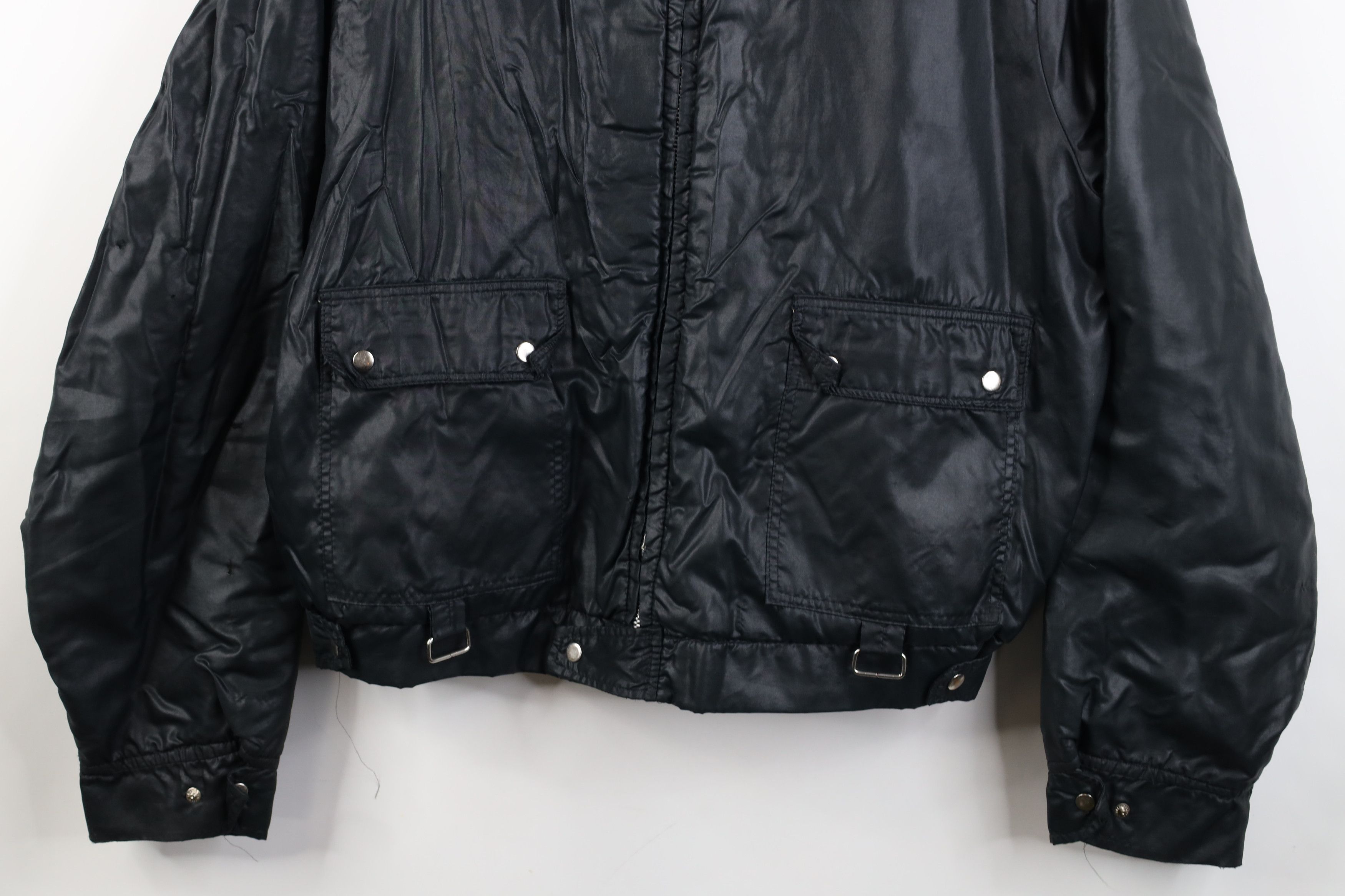 Vintage Vintage 70s Streetwear Micro Puffer Bomber Jacket Black USA Size US L / EU 52-54 / 3 - 3 Thumbnail