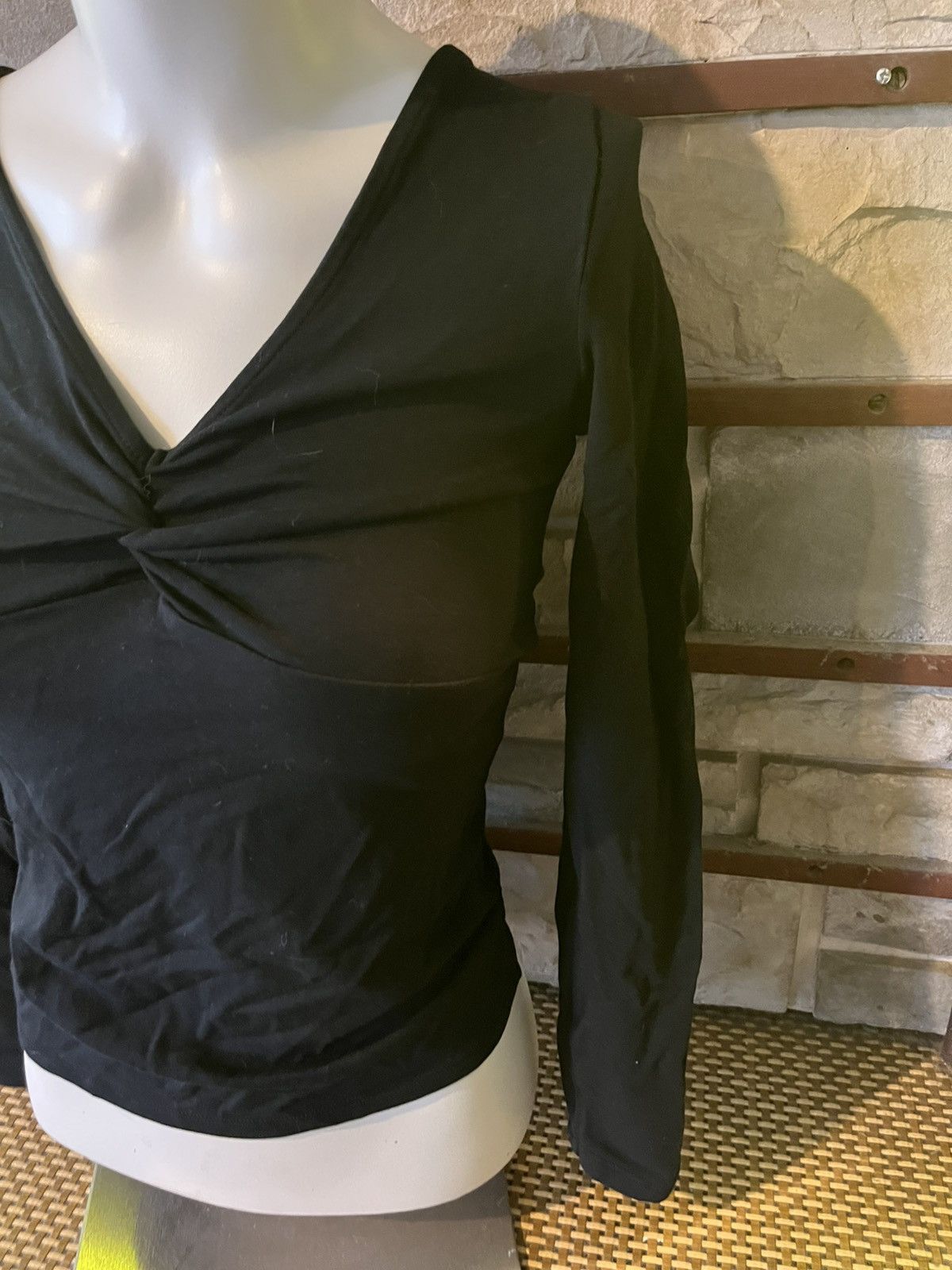 Madewell Madewell Black V Neck Shirt Size Small Size S / US 4 / IT 40 - 3 Thumbnail