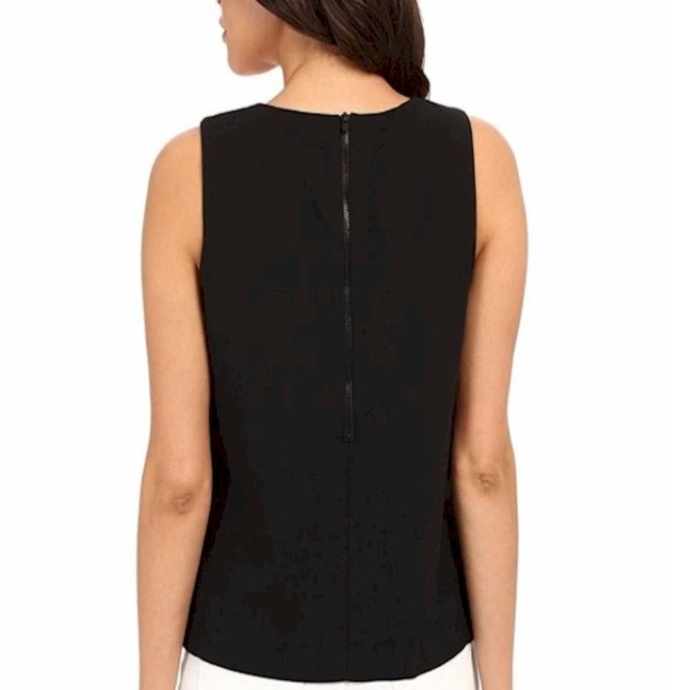 Ellen Tracy ELLEN TRACY Top Blouse XL Blush Pink Floral Front Black Back Size XL / US 12-14 / IT 48-50 - 3 Thumbnail