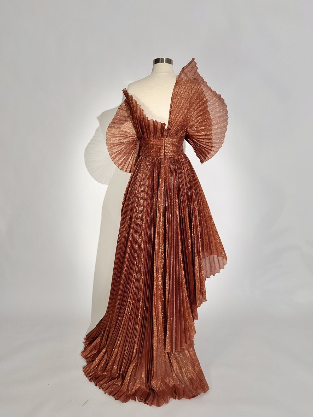 Other Brand New US 6 GEMY MAALOUF High-Low Pleated Evening Dress Size M / US 6-8 / IT 42-44 - 7 Thumbnail