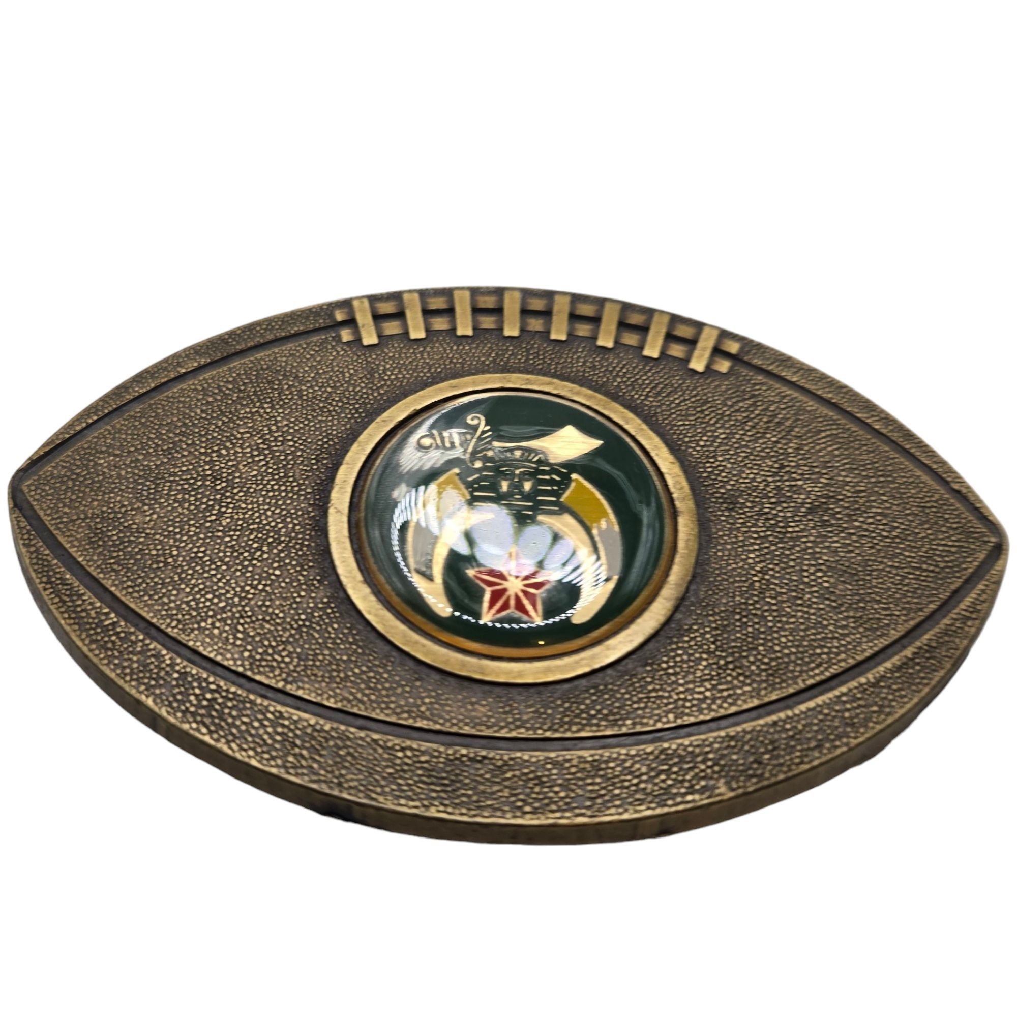 Vintage Vintage Shriners Masonic Football Belt Buckle Fraternal Orga Size ONE SIZE - 8 Thumbnail