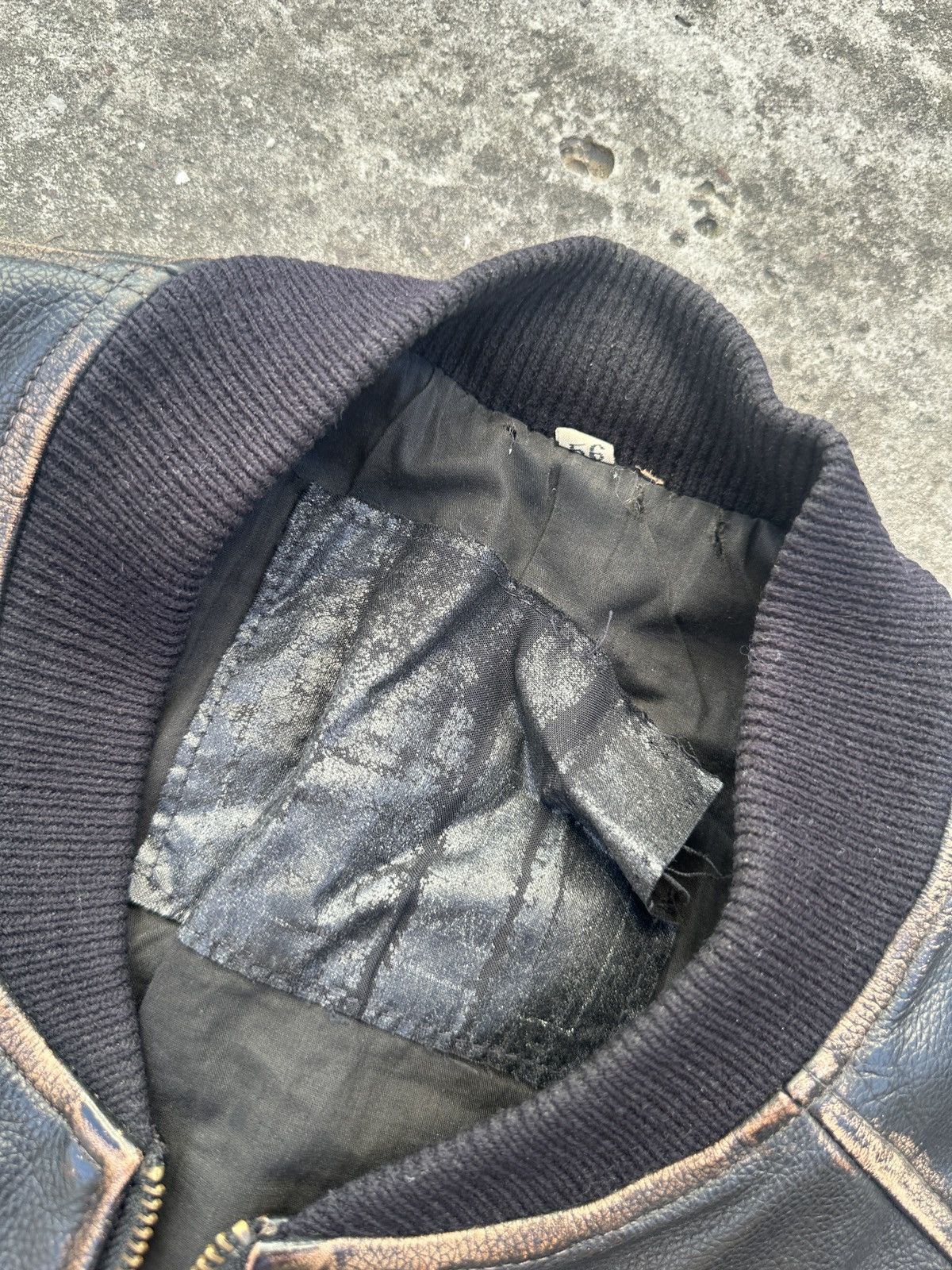 Leather Y2K Bombers Leather Jacket Black Avant Garde Opium Style USA Size US XL / EU 56 / 4 - 3 Thumbnail