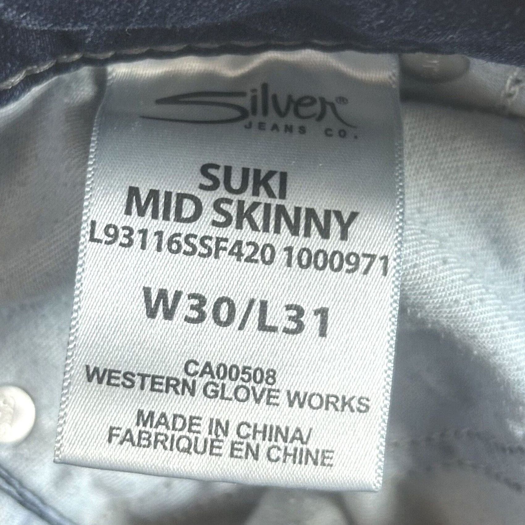 Silver Jeans Co. Silver Jeans Womens Jeans Skinny 30 26" Inseam Blue Denim Dark Wash Size 30" / US 8 / IT 44 - 7 Thumbnail