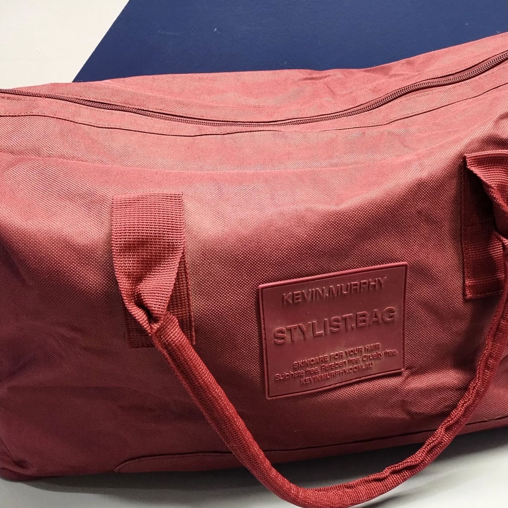 Vintage Kevin Murphy Stylist Duffle Bag Womens Burgundy Canvas Dual Top Handle KMuc2046 Size L / US 10 / IT 46 - 4 Thumbnail