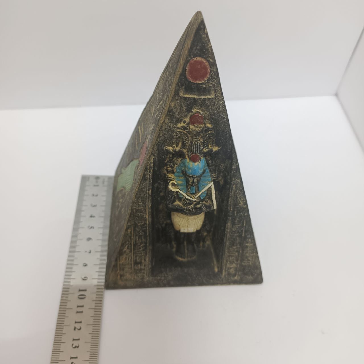Handmade Osiris & Nefertari Statue Egyptian Pharaonic Pyramid Decor Size ONE SIZE - 5 Thumbnail