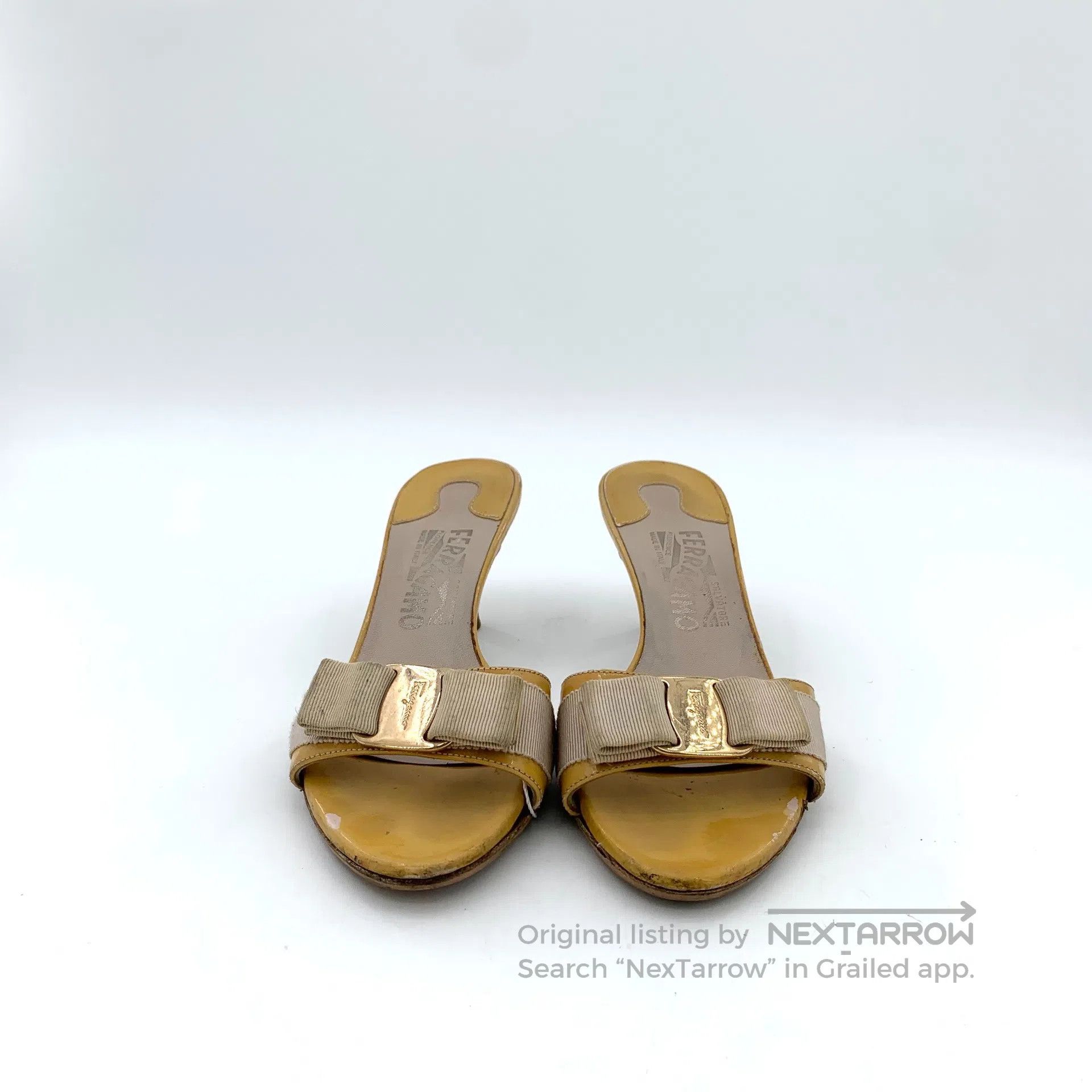 Other Salvatore Ferragamo Yellow Bow Detail High Heel Mule Sanda Size US 5.5 / IT 35.5 - 3 Thumbnail
