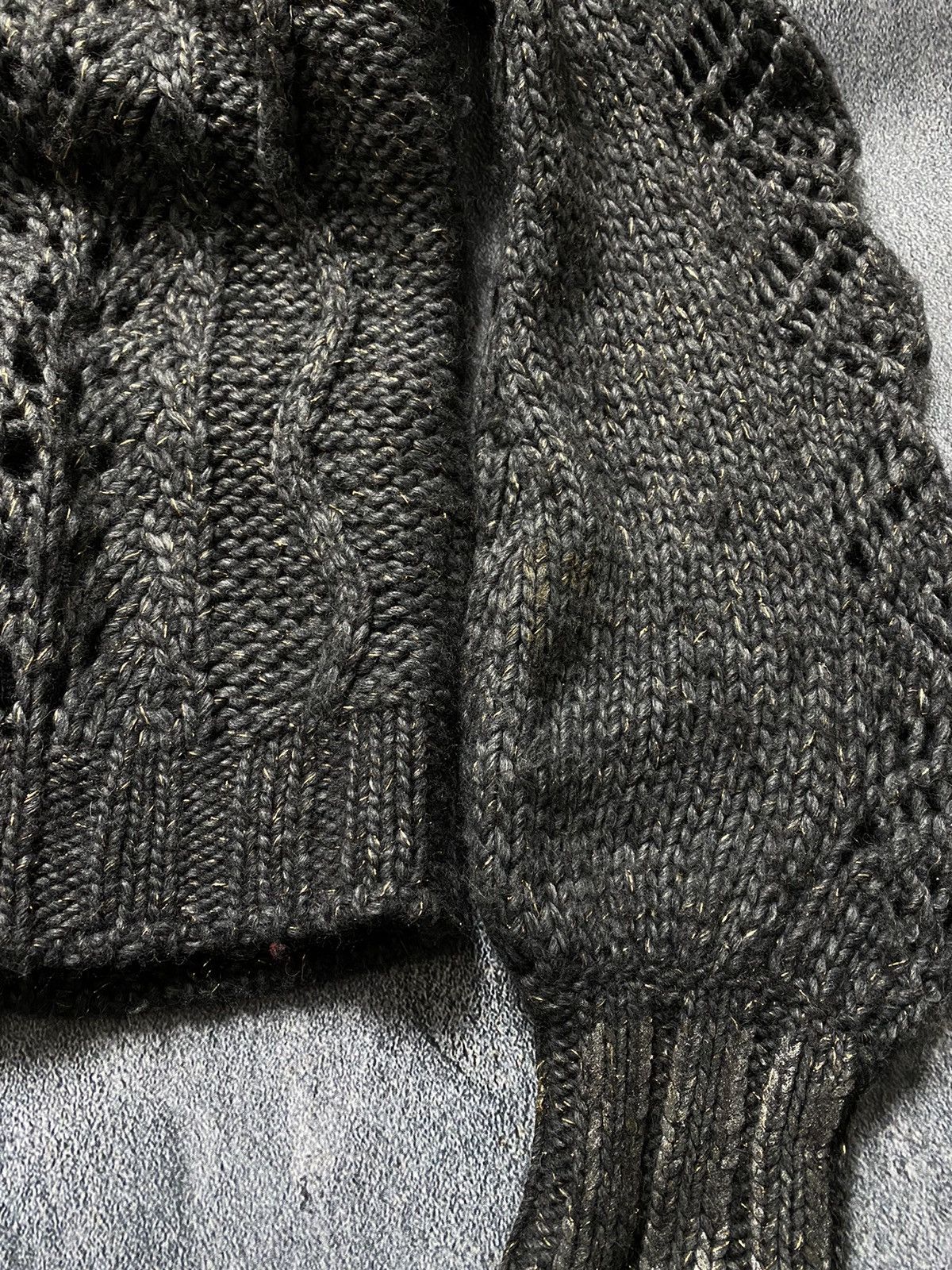 Just Cavalli Just Cavalli Chunky Knit With Open Mesh Gold Thread Sweater Size M / US 6-8 / IT 42-44 - 12 Thumbnail