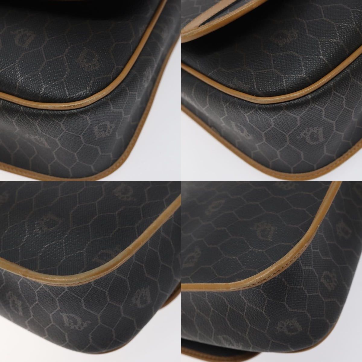 Dior DIOR Honeycomb Canvas Shoulder Bag Pvc Brown Gold Size ONE SIZE - 10 Thumbnail