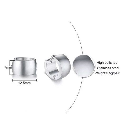 Other Classic Stainless Steel Small Hoop Earring Size ONE SIZE - 5 Thumbnail