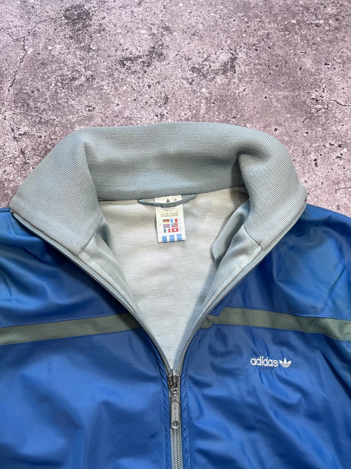 Adidas × Vintage Sweatshirt Zip Up Adidas Vintage Track Jacket Big Logo Rare Size US M / EU 48-50 / 2 - 8 Thumbnail