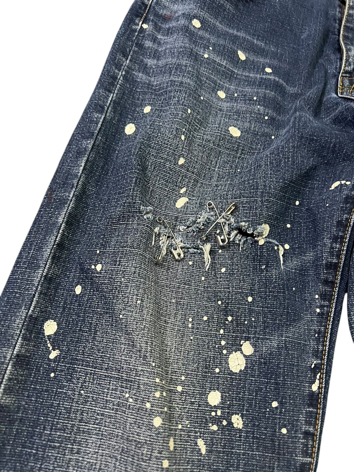If Six Was Nine × Le Grande Bleu (L.G.B.) × Oshkosh Vintage 90’s Oshkosh Distress Painter Punk Jeans Size US 30 / EU 46 - 5 Thumbnail