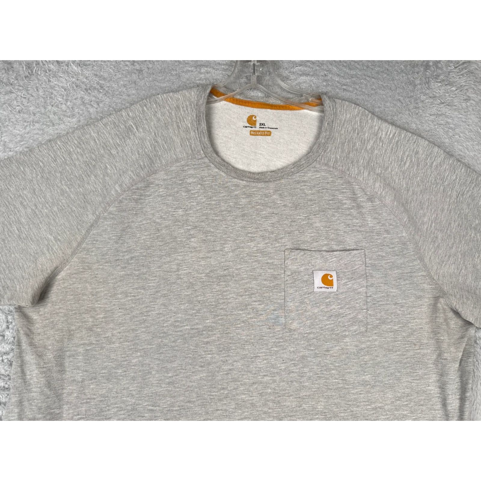 Carhartt Carhartt Mens T-Shirt 2XL Gray Short Sleeve Crew Neck Pocket Cotton Blend Vintage No Size US XXL / EU 58 / 5 - 4 Thumbnail