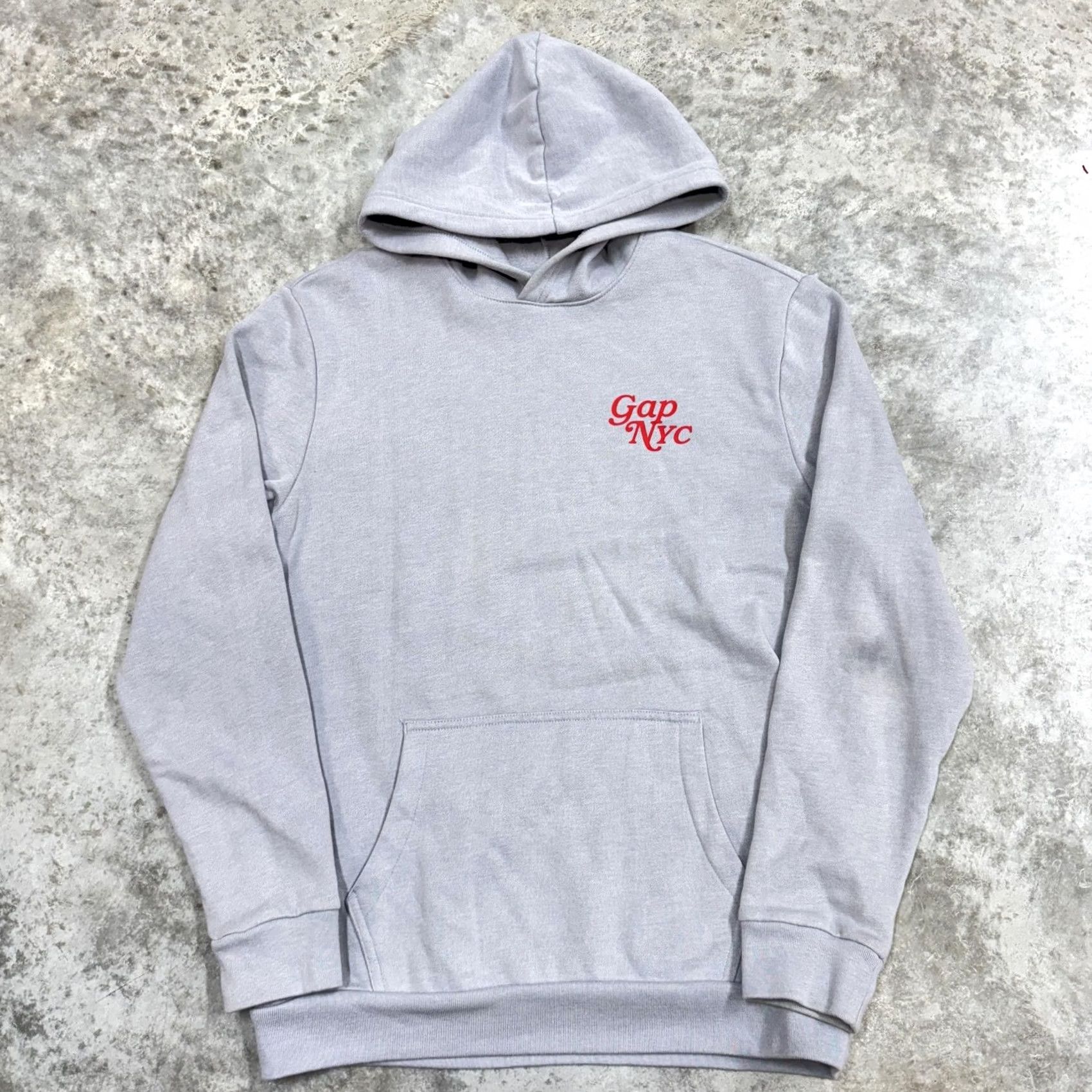 Gap GAP Hoodie Mens Medium Gray Vintage Soft Gap NYC Logo Pullover Sweatshirt Size US M / EU 48-50 / 2 - 2 Thumbnail