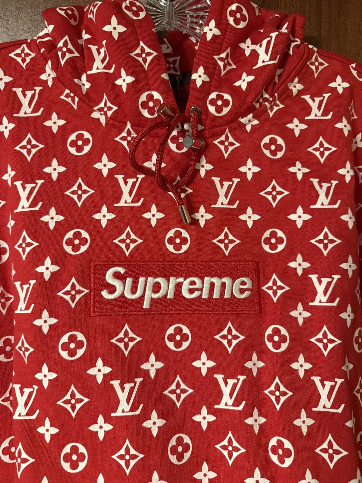 Louis Vuitton × Supreme Supreme x Louis Vuitton Box Logo Hooded Sweatshirt Size US XXL / EU 58 / 5 - 3 Thumbnail