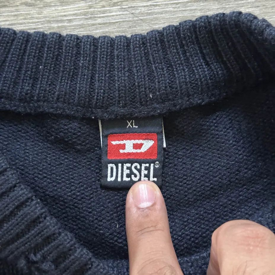 Diesel Vintage Diesel D Logo Knit Sweater Size XL Size US XL / EU 56 / 4 - 4 Thumbnail