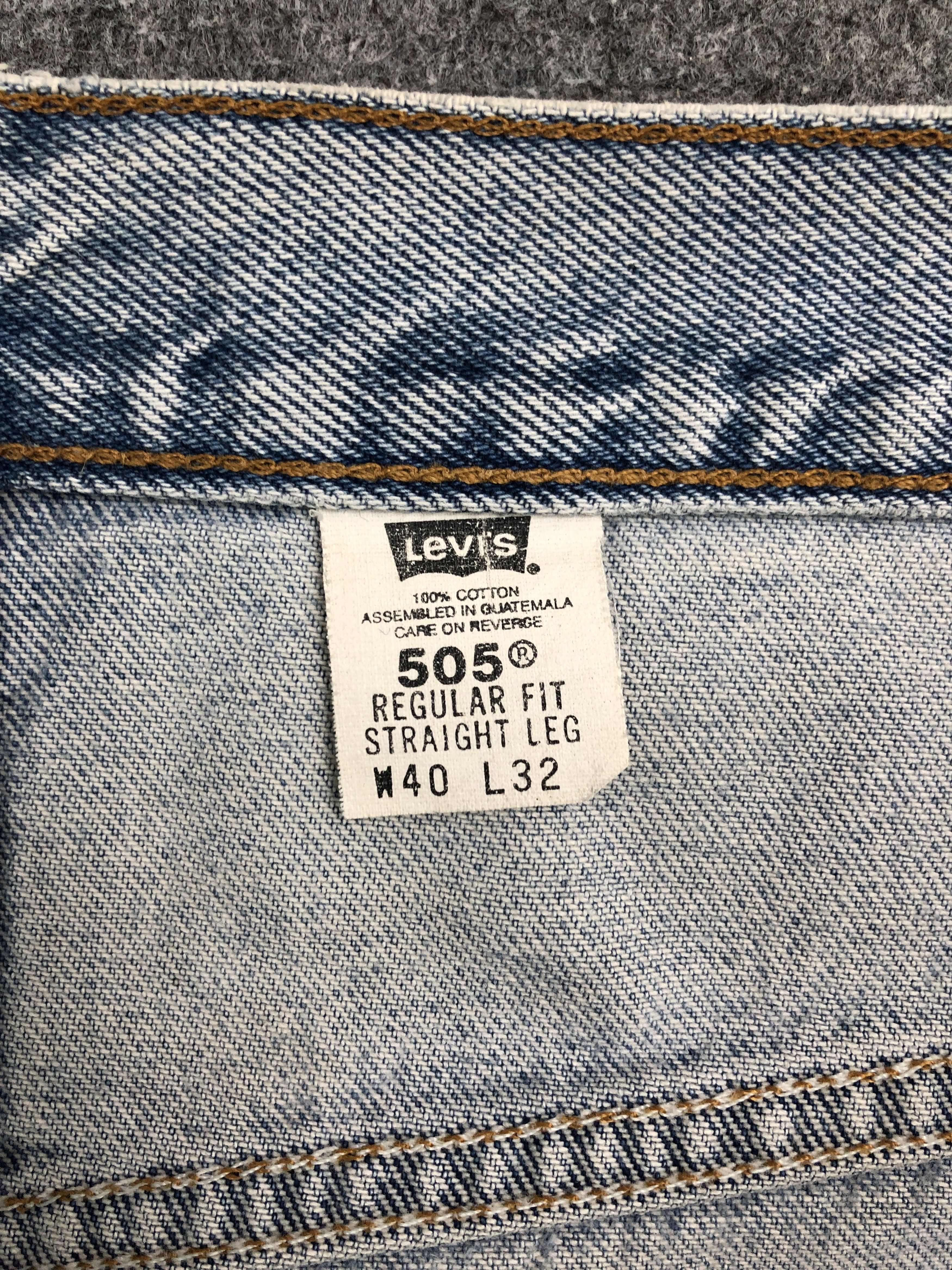 Levi's Vintage 90s Levis 505 Light Wash Jeans S0020 Size US 40 / EU 56 - 6 Thumbnail