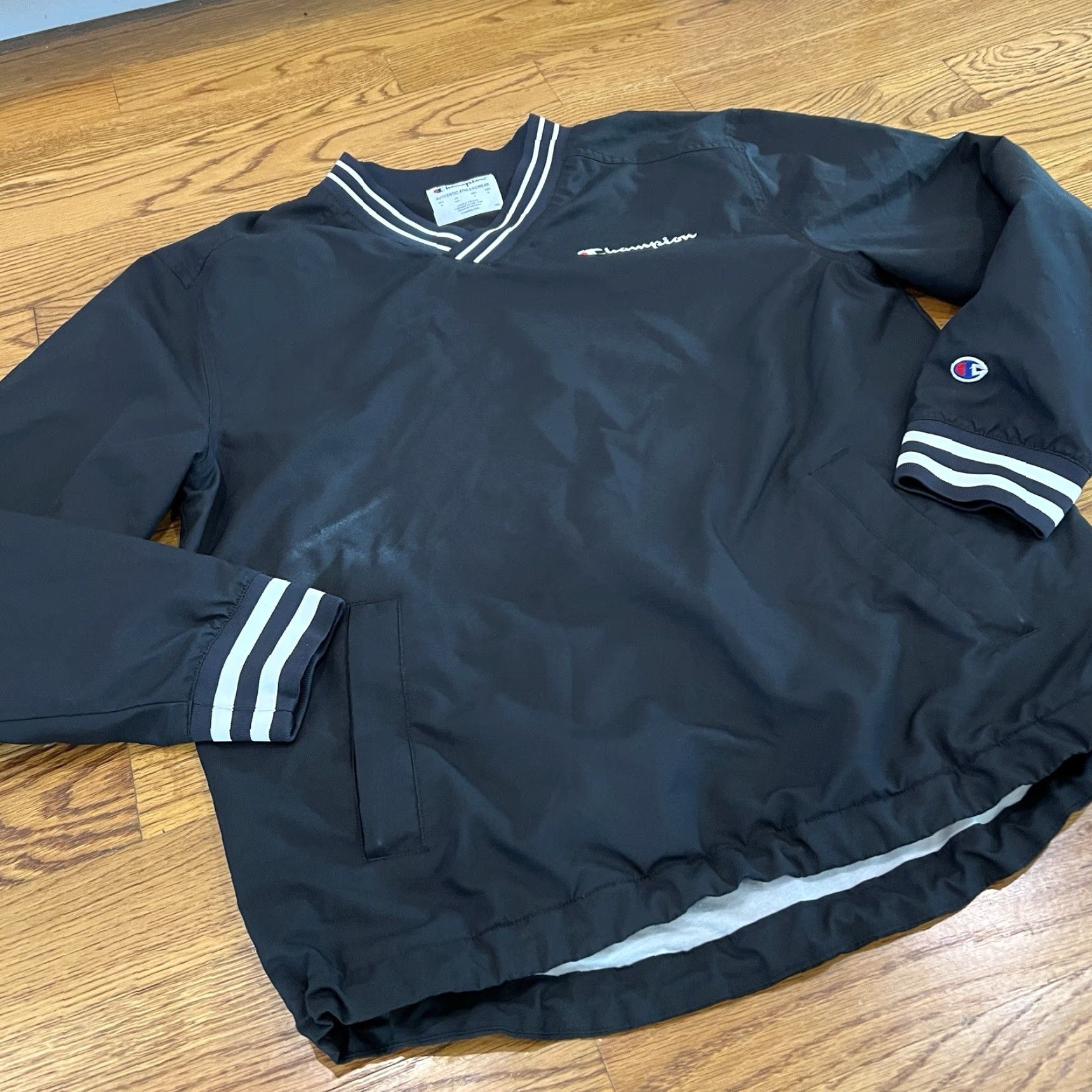 Champion Champion Jacket Mens Medium Black Scout Stadium Wind Water Resistant Baseball Size US M / EU 48-50 / 2 - 6 Thumbnail