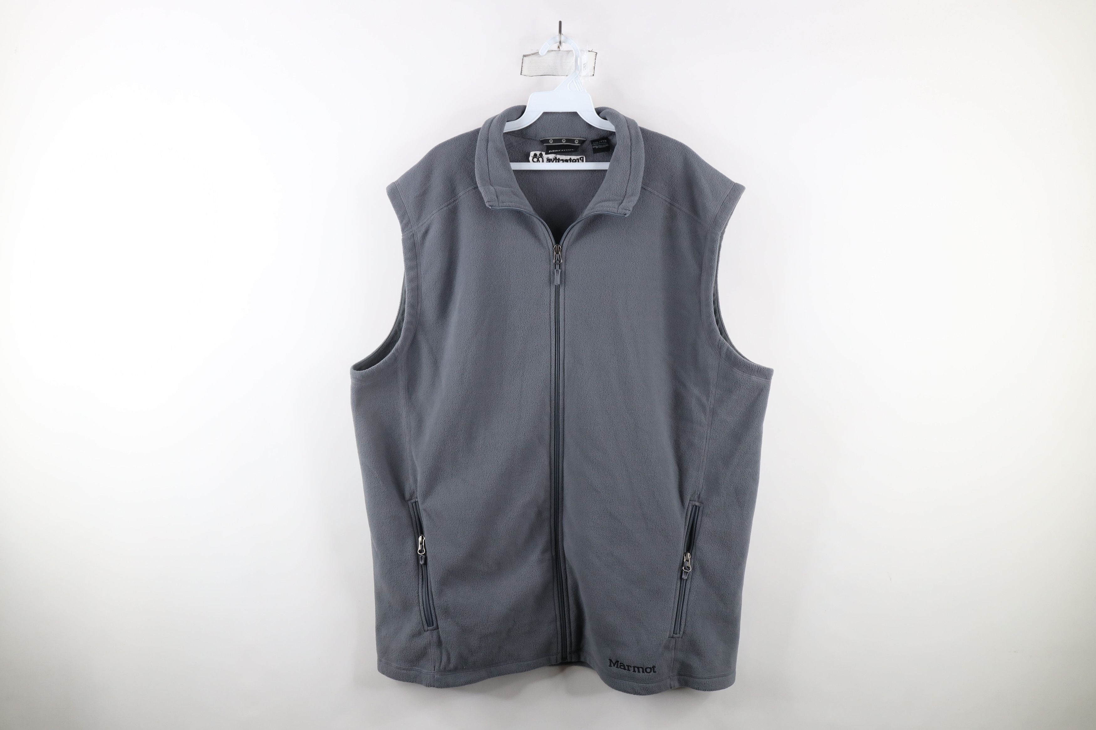 Marmot × Vintage Marmot Out Full Zip Fleece Vest Jacket Gray Polyester Size US XXL / EU 58 / 5 - 1 Thumbnail