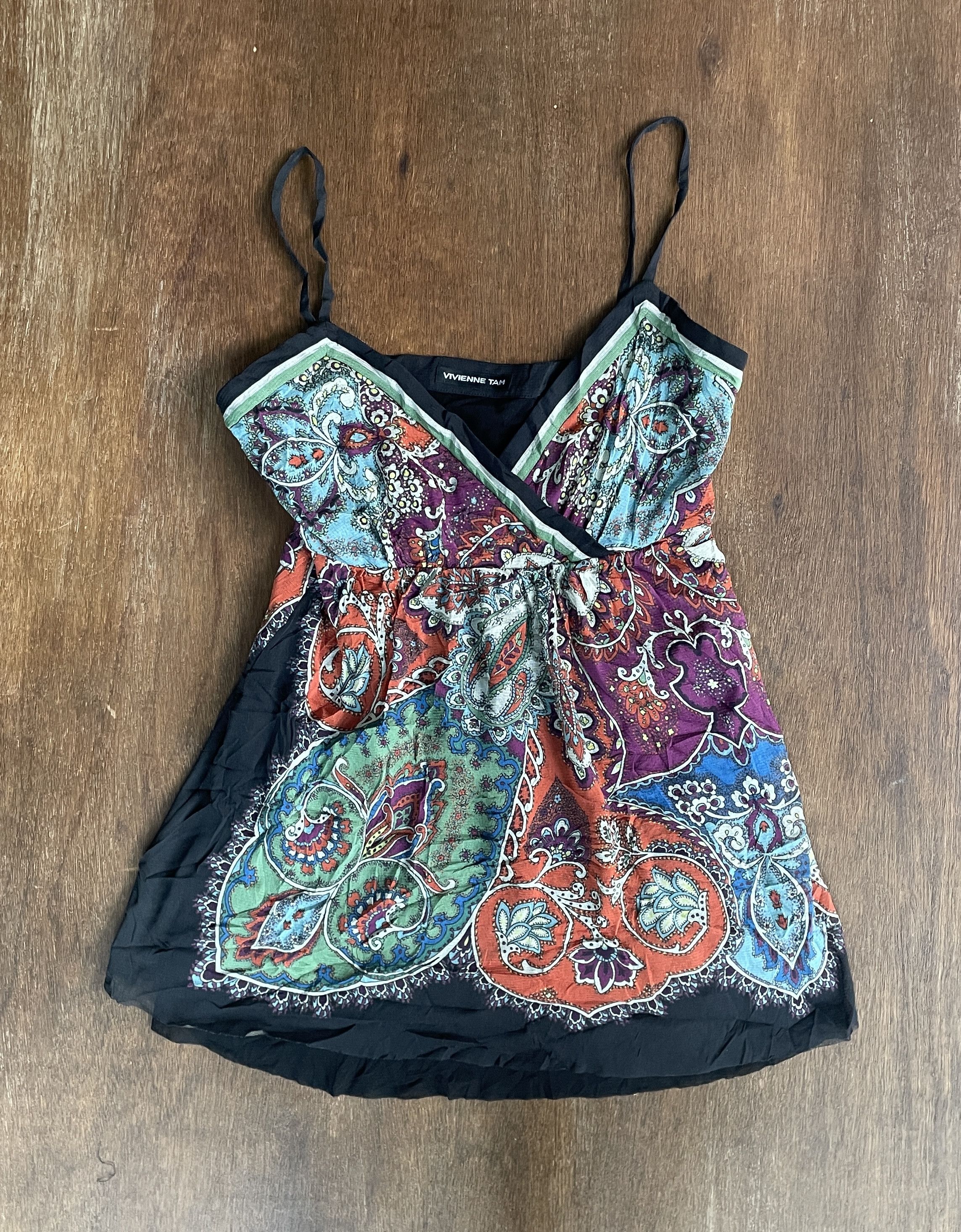 Vivienne Tam VIVIENNE TAM Multicolor Printed Camisole Top Size S / US 4 / IT 40 - 1 Thumbnail