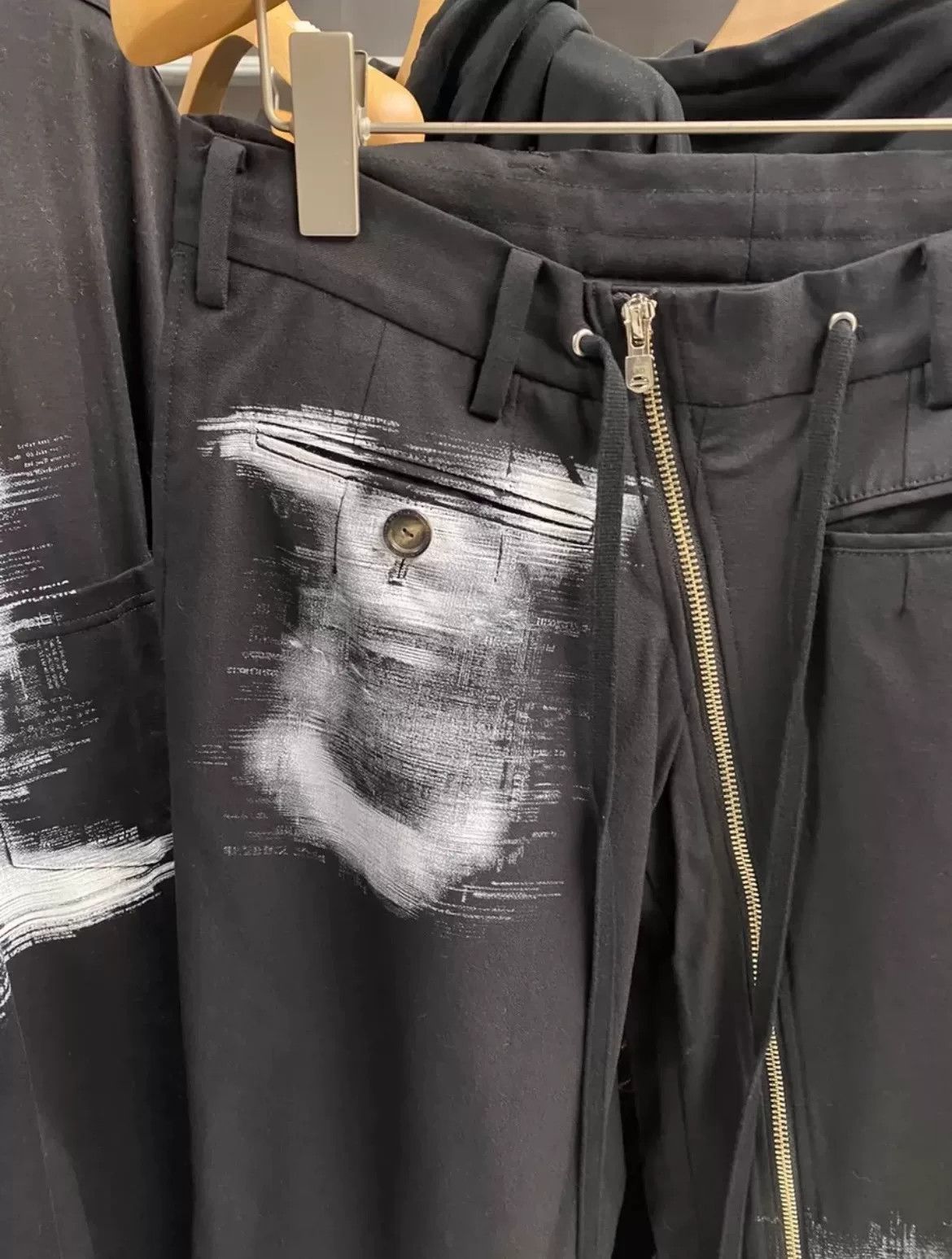 Takahiromiyashita The Soloist. Takahiro Miyashita Black Graffiti Pants Size US 34 / EU 50 - 1 Thumbnail