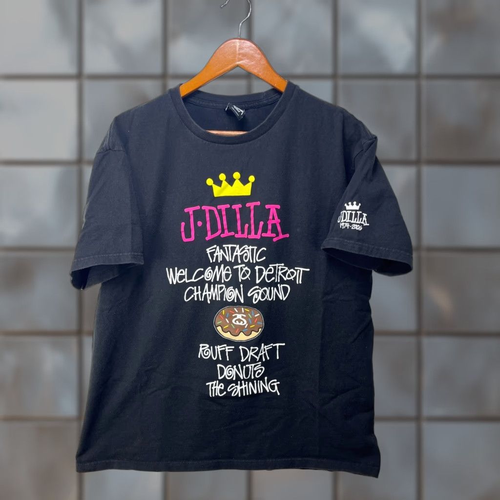 Vintage Stussy T Shirt Regular Large Black 90s Mens Logo Donuts J Dilla Vintage No (adapt: ensure words from original only) Size US L / EU 52-54 / 3 - 1 Thumbnail