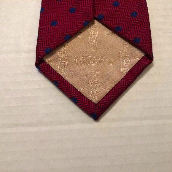 Paul Stuart Paul Stuart men's red all silk tie 3 1/2" X 57 1/2" Size ONE SIZE - 2 Thumbnail