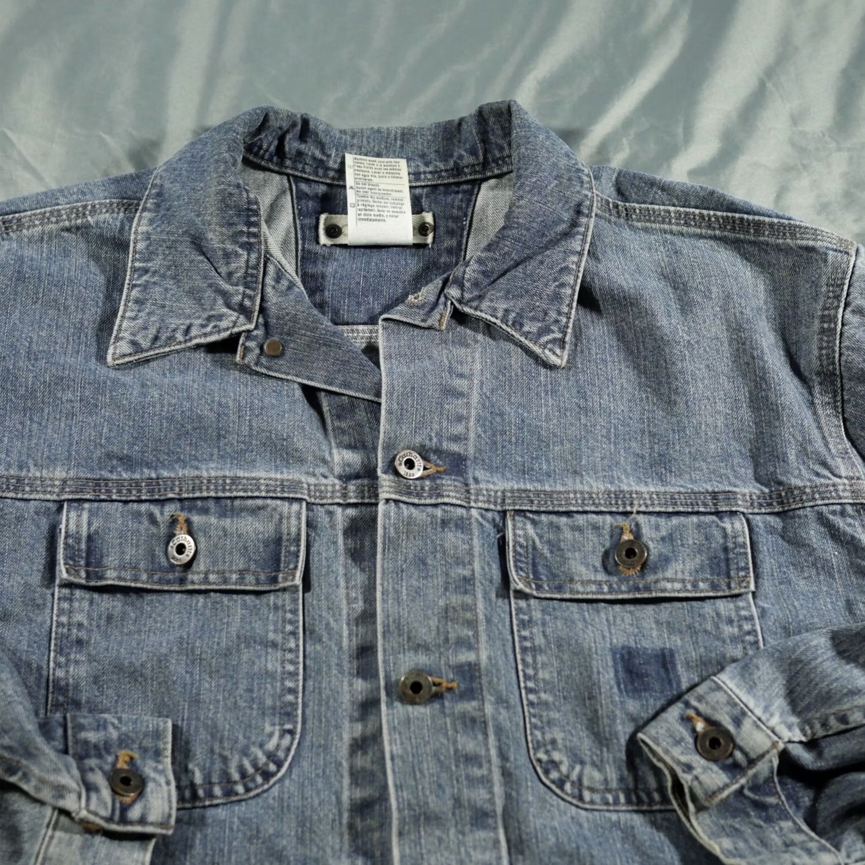 Carhartt VINTAGE Carhartt Jacket Mens 2XL Blue Denim Trucker Workwear Casual J186 Size US XXL / EU 58 / 5 - 2 Thumbnail