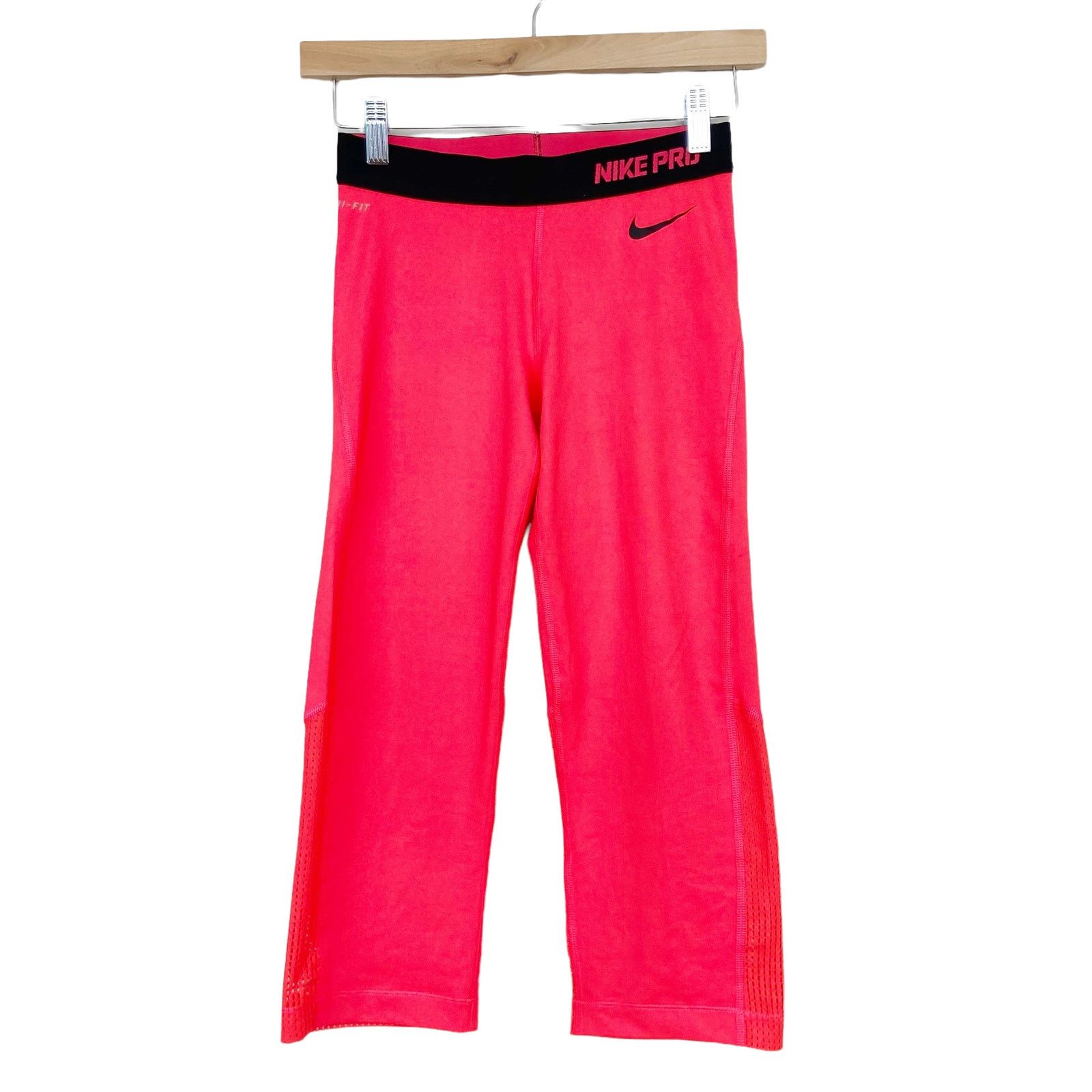Nike Nike Pro Hypercool Neon Coral Leggings Sz S Size 27" / US 4 / IT 40 - 8 Thumbnail