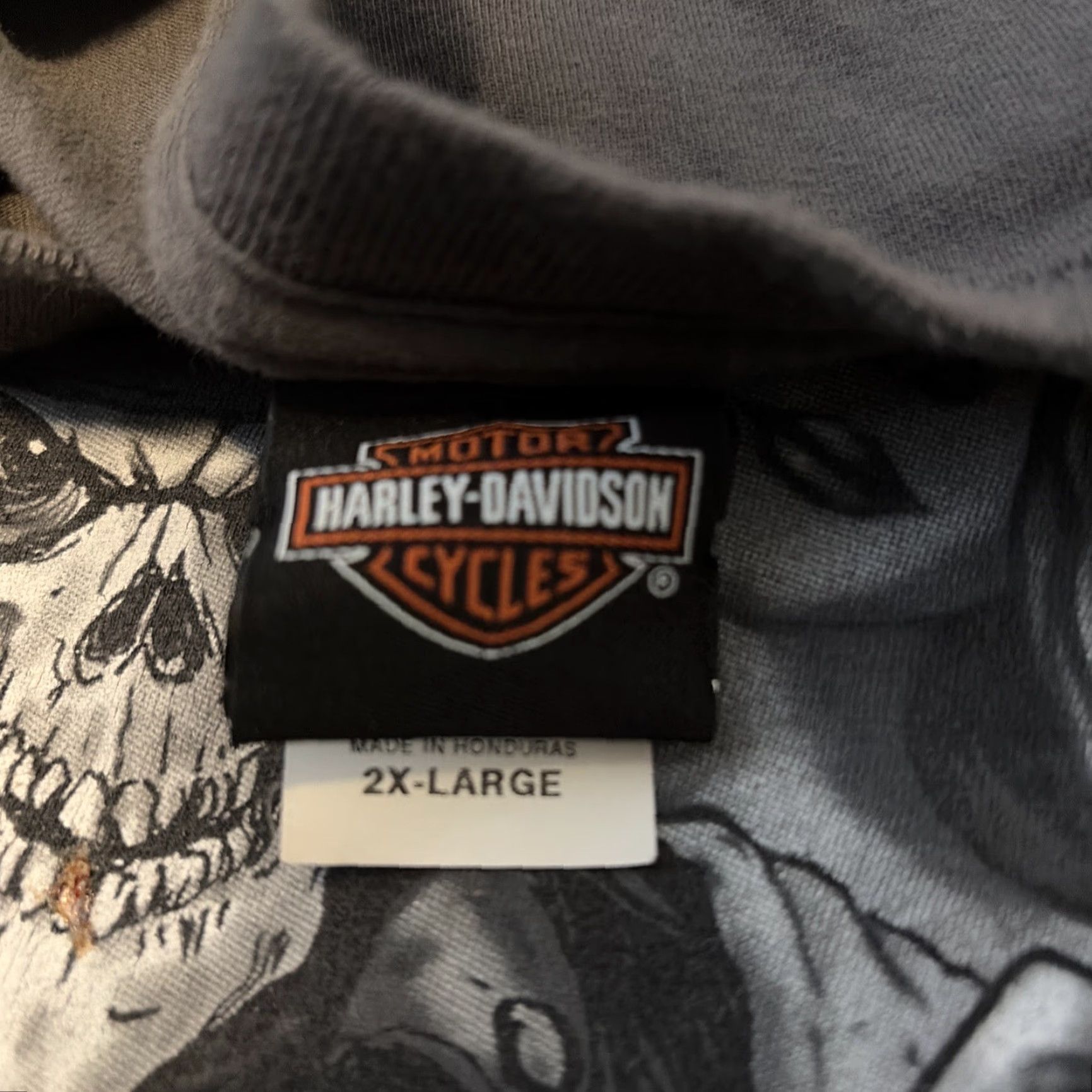 Harley Davidson VINTAGE Harley-Davidson Ride All Day Play All Night Grey Biker Double-Sided T-Shirt 2XL Mens Size US XXL / EU 58 / 5 - 6 Thumbnail
