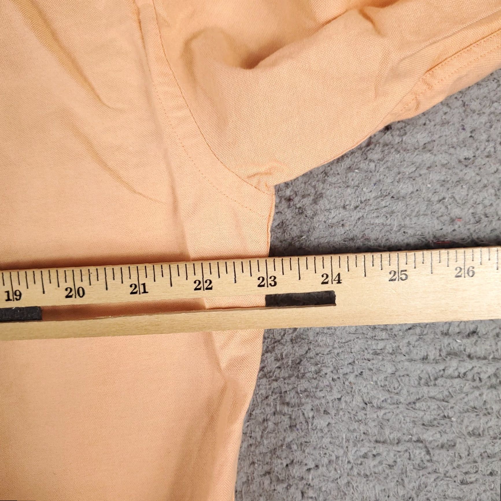 Nautica Nautica Dress Shirt Mens Size 15.5 Orange Button-Down Long Sleeve Formal Business Casual 100% Cotton Regular Mens Size 40R - 7 Thumbnail