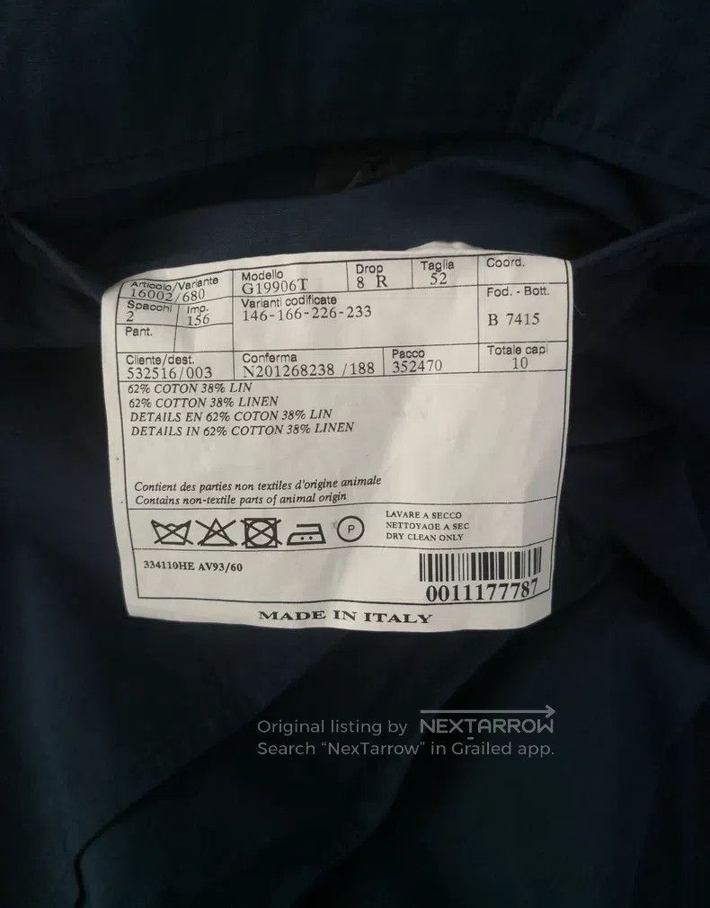Hermes Hermes Casual Blazer Jacket, 62% Cotton + 38% Linen, Dark Size 52R - 4 Thumbnail