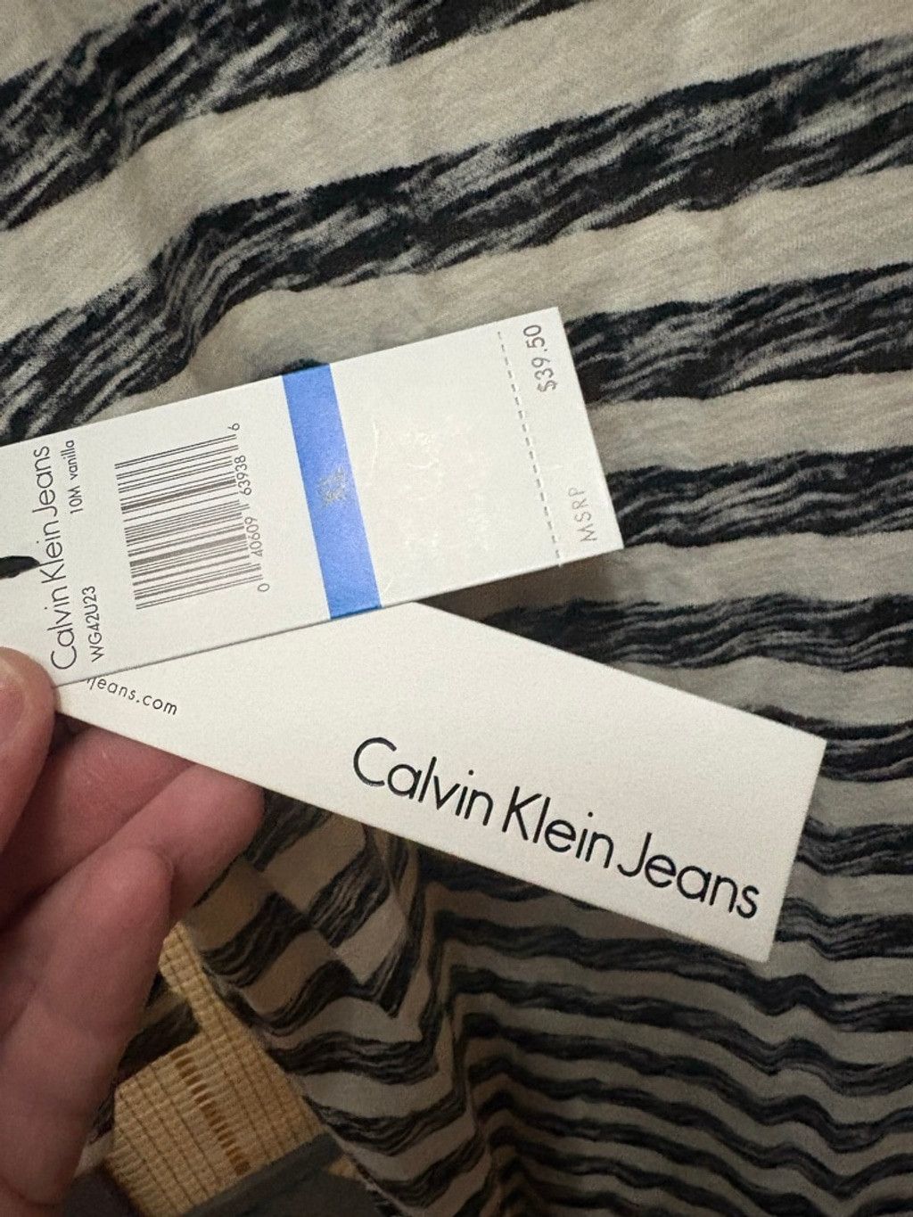 Calvin Klein Calvin Klein Jeans Black & White Striped Long Sleeve Tee Size XL / US 12-14 / IT 48-50 - 3 Thumbnail