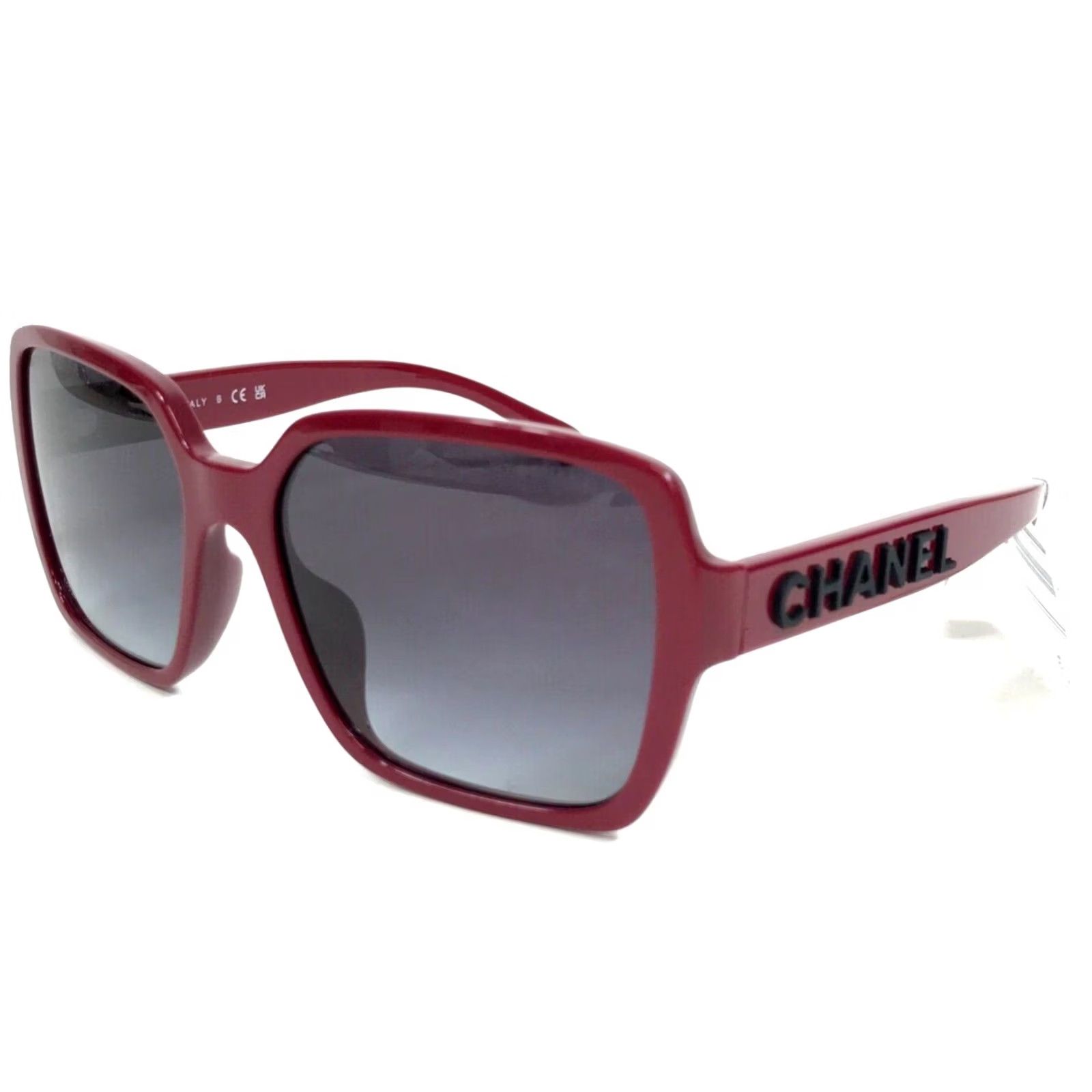 CHANEL Sunglasses Square Women Adult 56-17-140 V45 Red Gray 