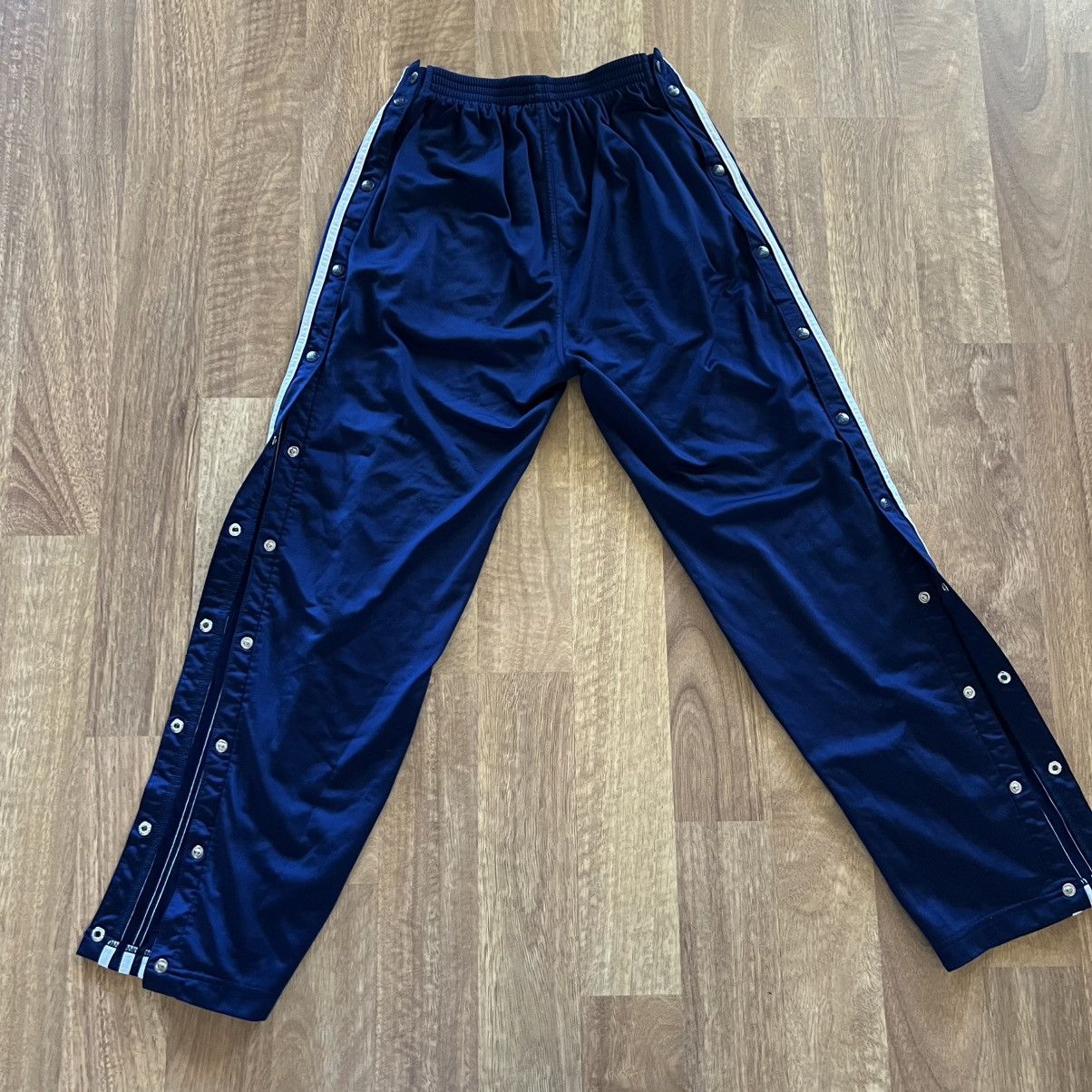 Adidas Vintage 1999 Adidas Tearaway Snap Track Pants 3-Stripes Y2K Size US 26 / EU 42 - 4 Thumbnail