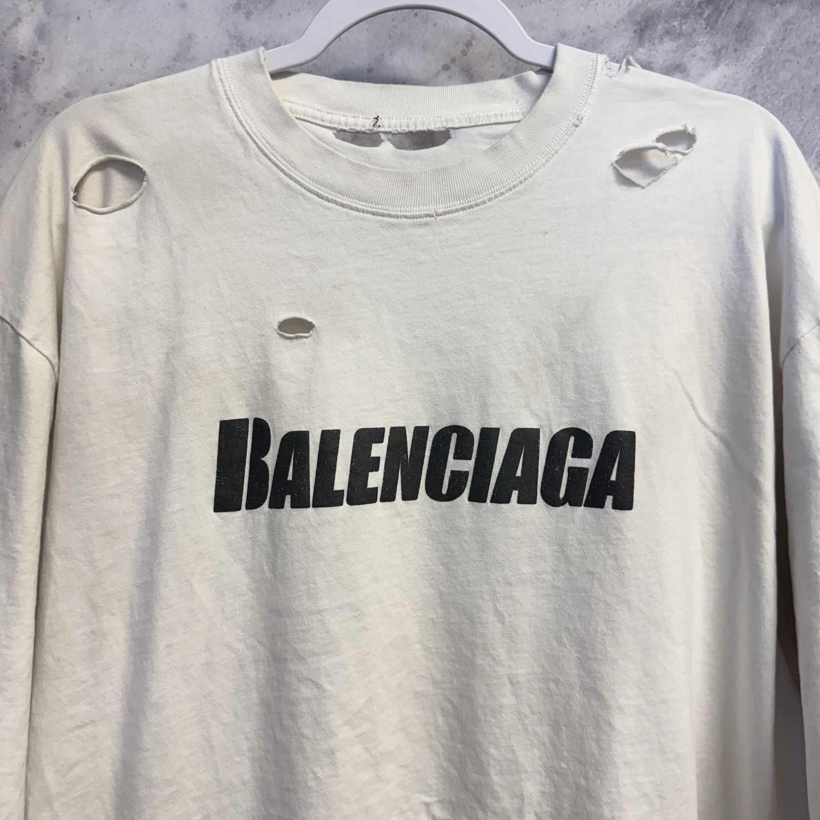 Balenciaga New Balenciaga Super Destroyed Mirror T-Shirt Summer24
